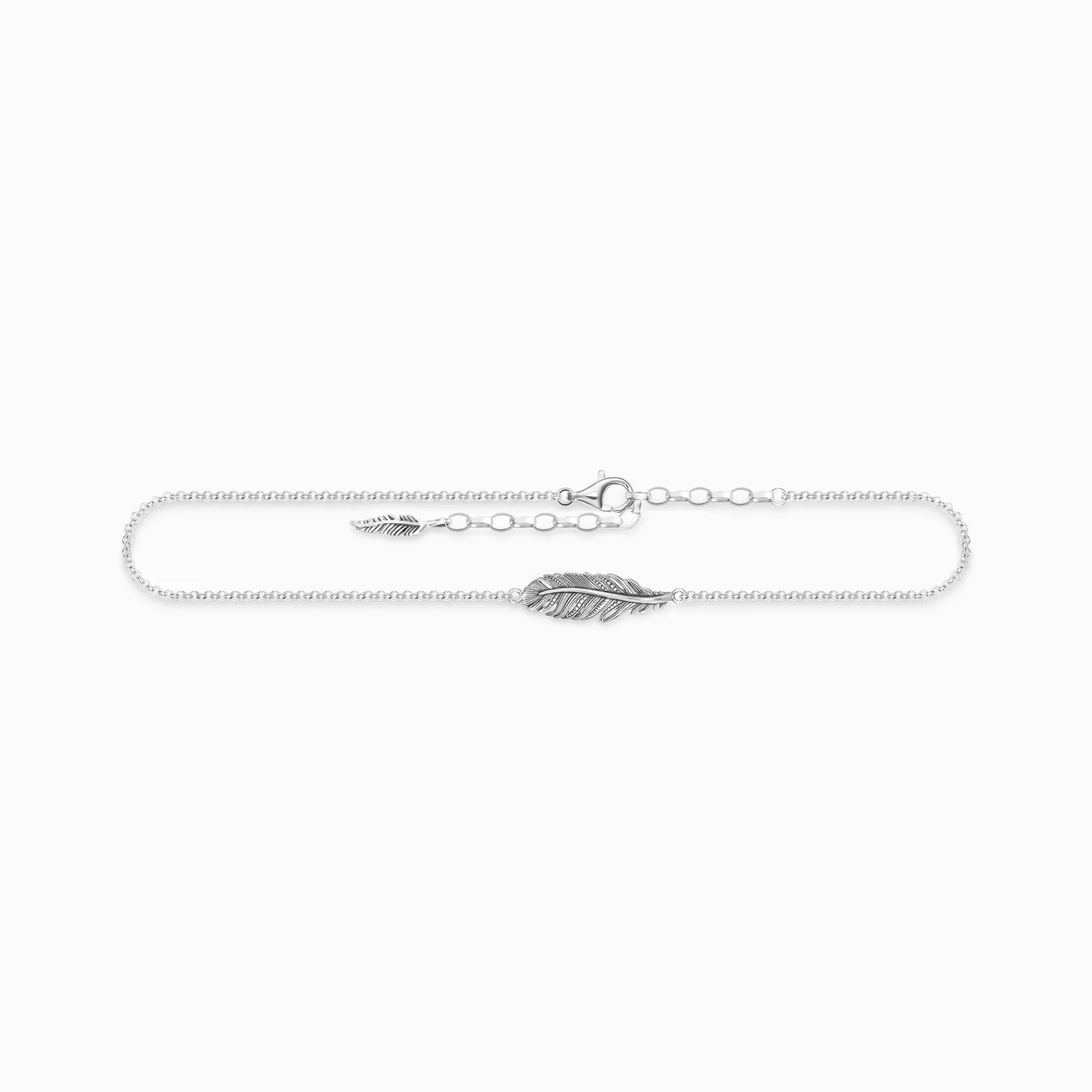 THOMAS SABO Ankelkedjor | Återvunnet 925 silver<ANKELKEDJA FJ&AUML;DER silverfargad