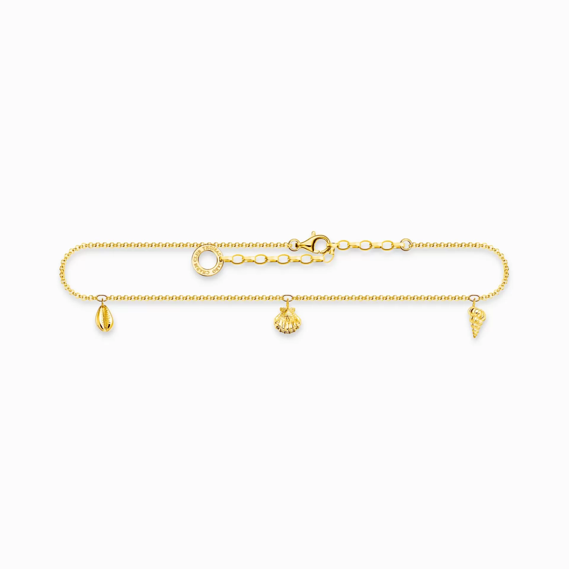 THOMAS SABO Ankelkedjor | 18K plätering<ANKELKEDJA SKAL GULD gult guldfargad