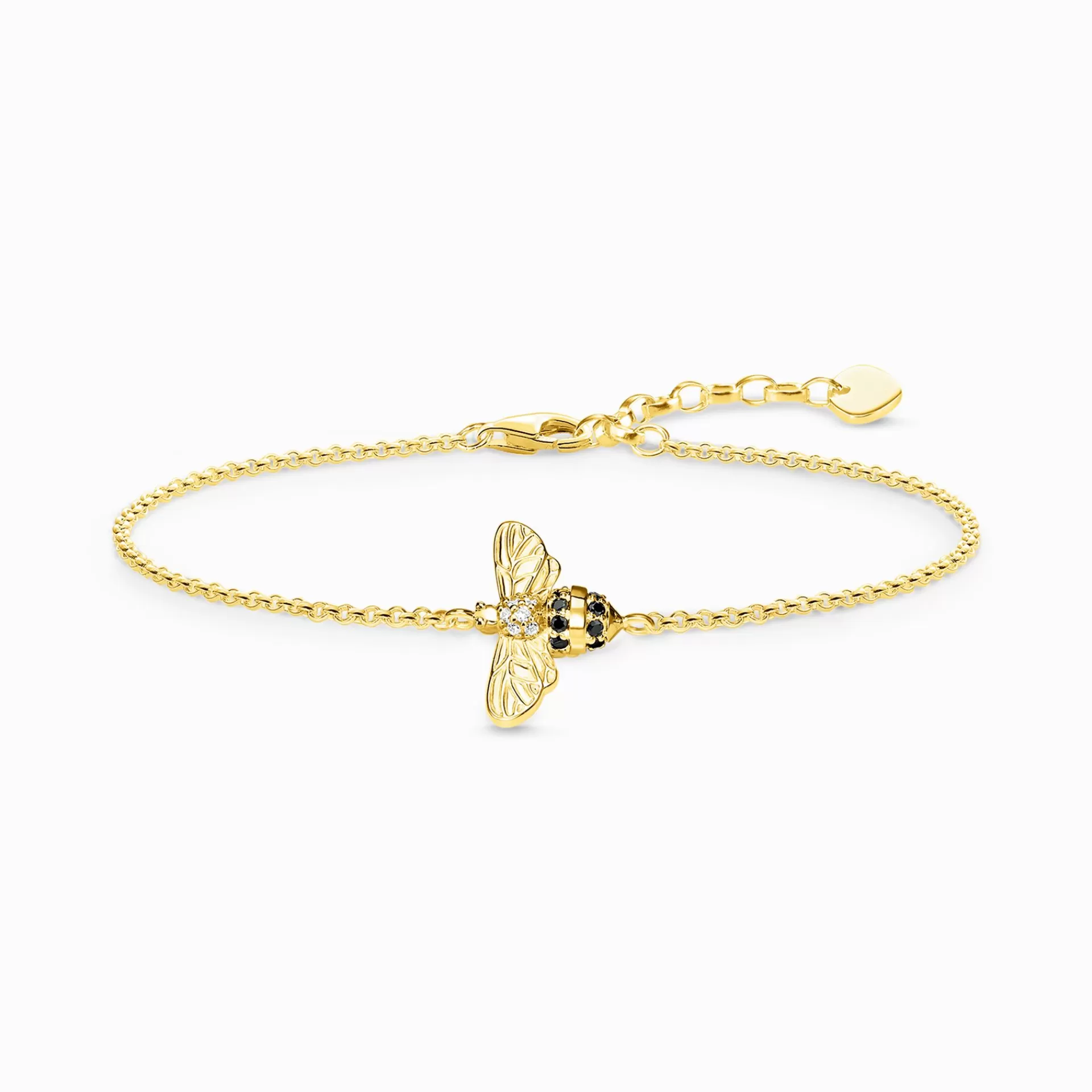 THOMAS SABO Armband | 18K plätering<ARMBAND BI gult guldfargad, svart, vit