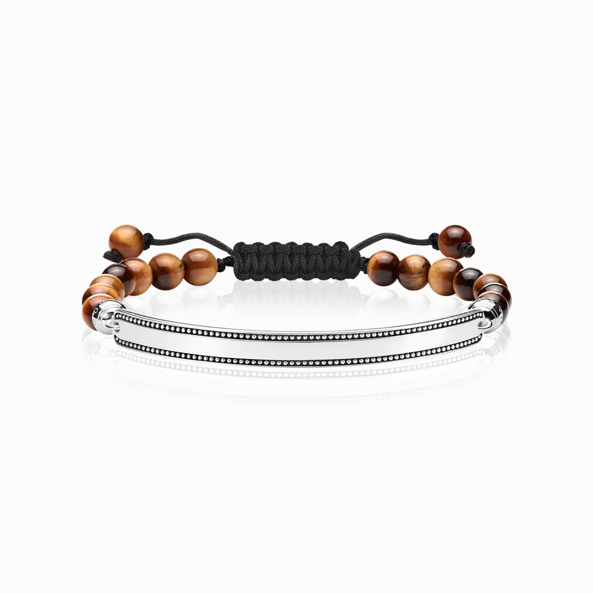 THOMAS SABO Armband | Återvunnet 925 silver<ARMBAND BRUNT brun, silverfargad