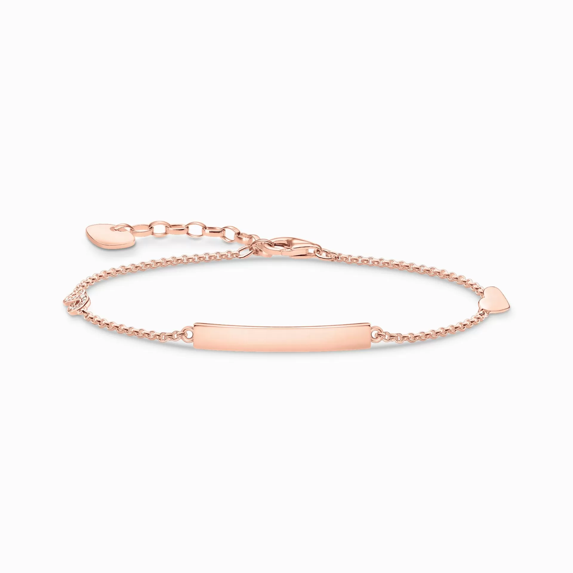 THOMAS SABO Armband | 18K roséguldplätering<ARMBAND CLASSIC MED HJ&AUML;RTA  INFINITY ROS&EACUTE;GULD roséguldfargad, vit