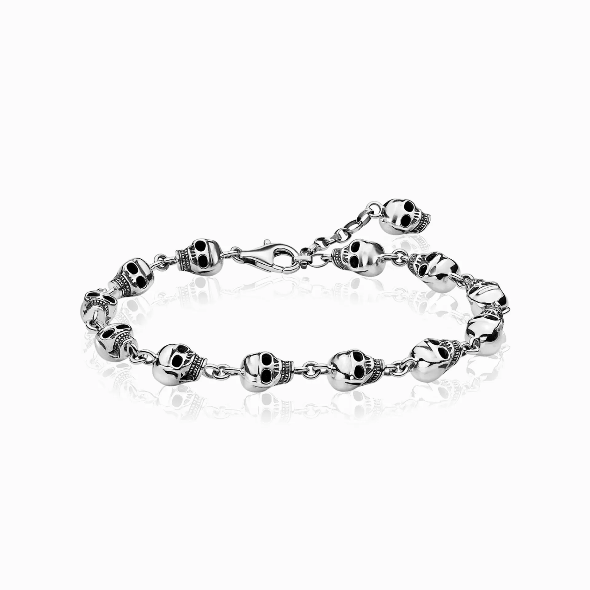 THOMAS SABO Armband | Återvunnet 925 silver<ARMBAND D&OUML;DSKALLAR silverfargad
