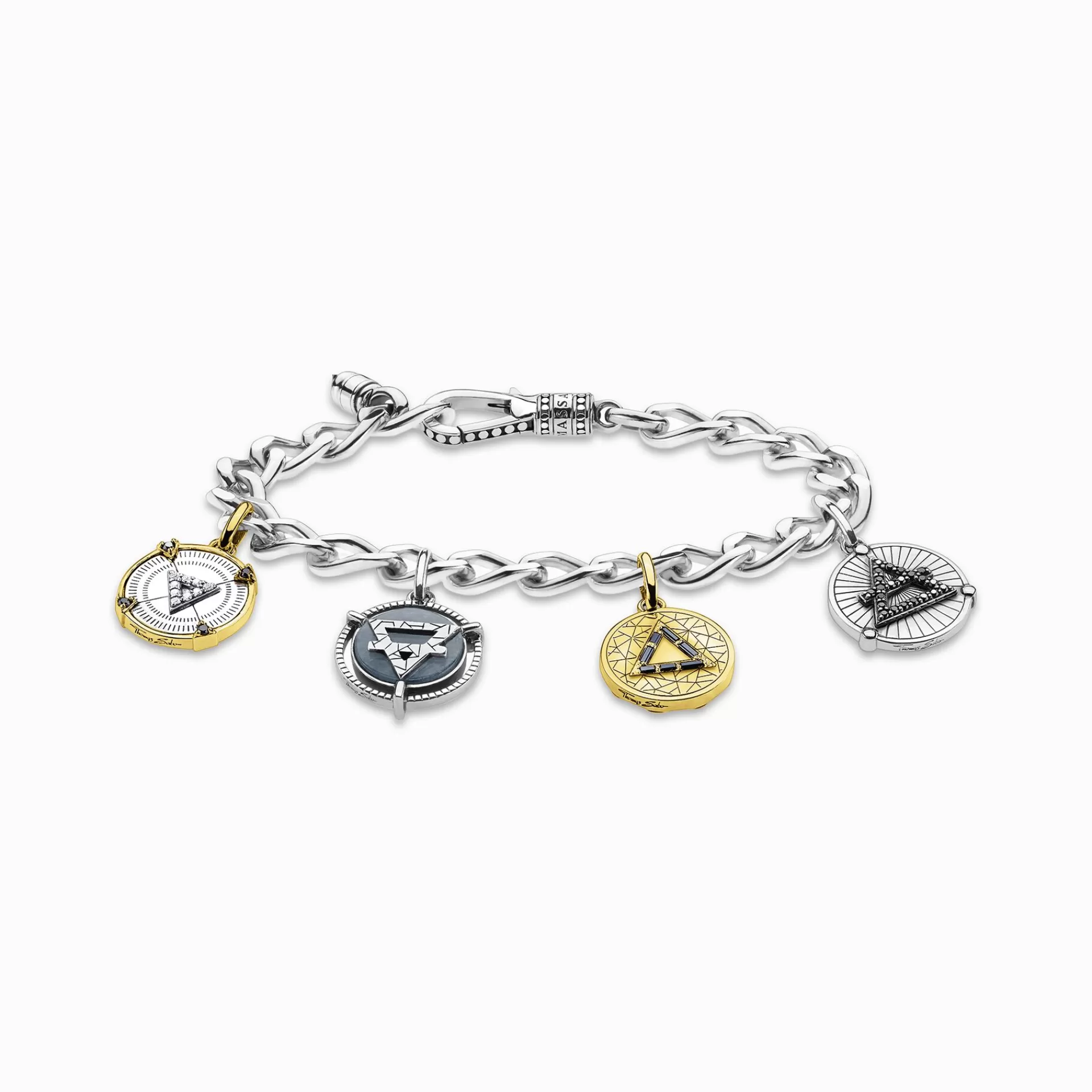 THOMAS SABO Armband | Armband<ARMBAND ELEMENTS OF NATURE GULD-SILVER silverfargad, gult guldfargad, vit, svart, grå