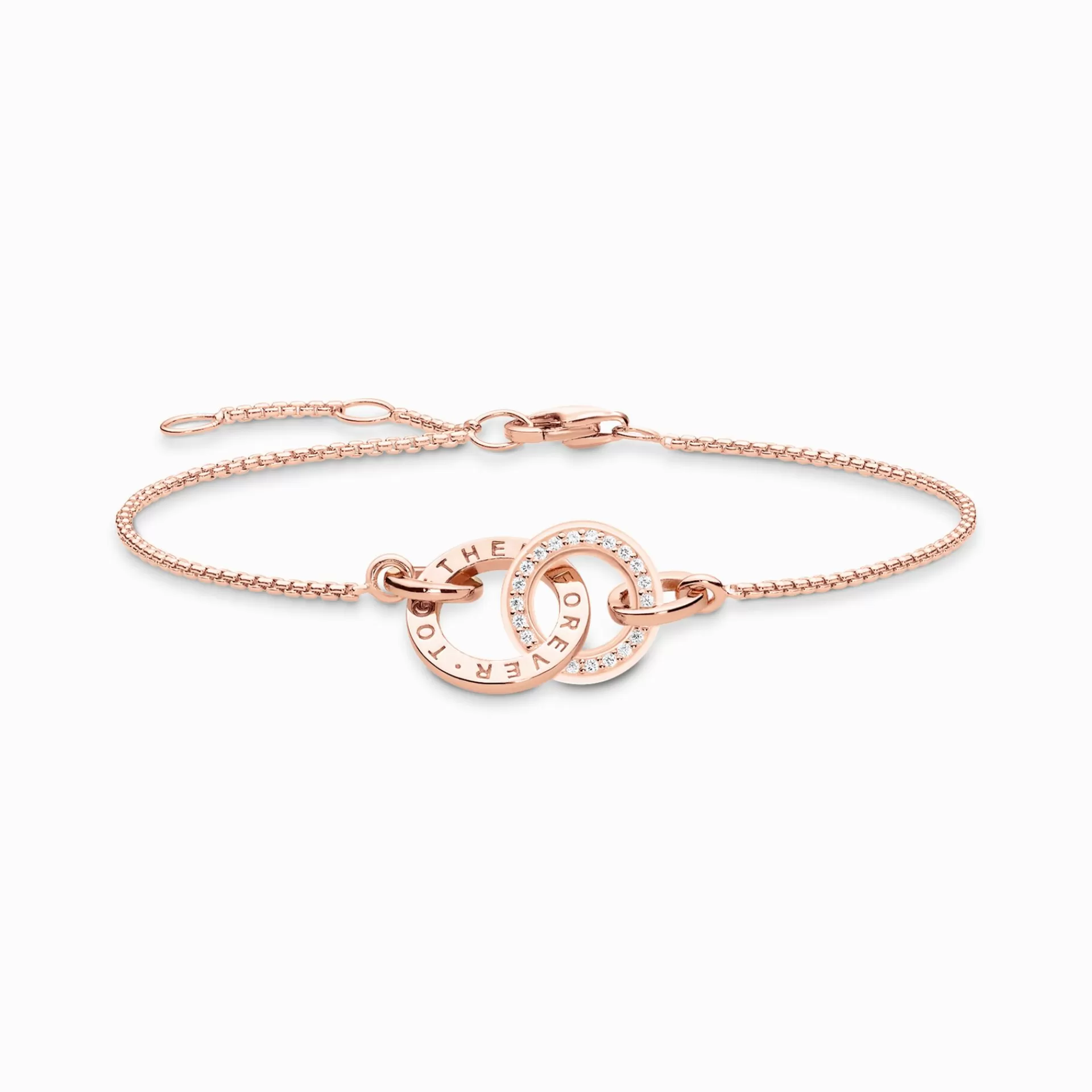 THOMAS SABO Armband | 18K roséguldplätering<ARMBAND FOREVER TOGETHER ROS&EACUTE;GULD roséguldfargad, vit
