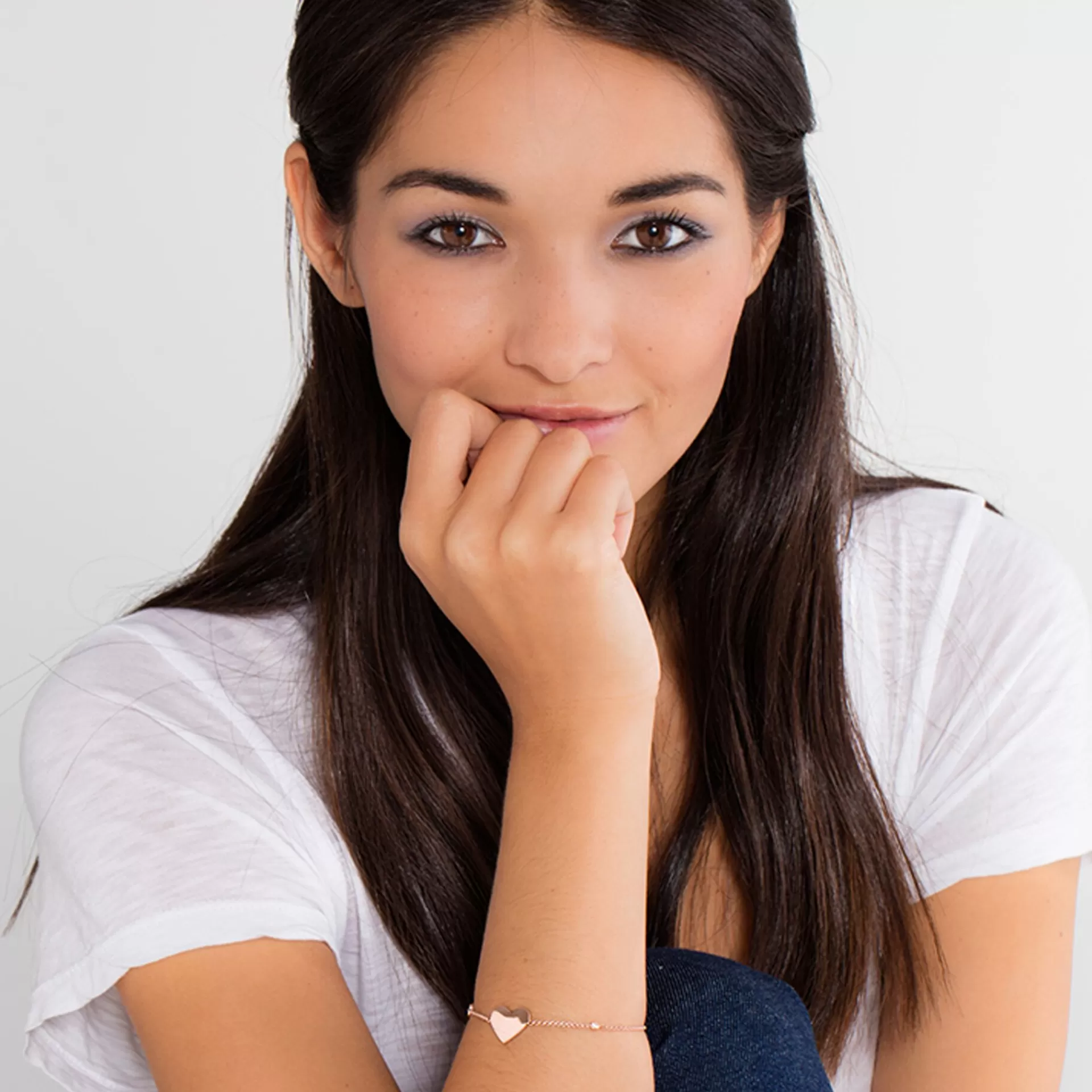 THOMAS SABO Armband | 18K roséguldplätering<ARMBAND HJ&AUML;RTA MED INFINITY roséguldfargad, vit