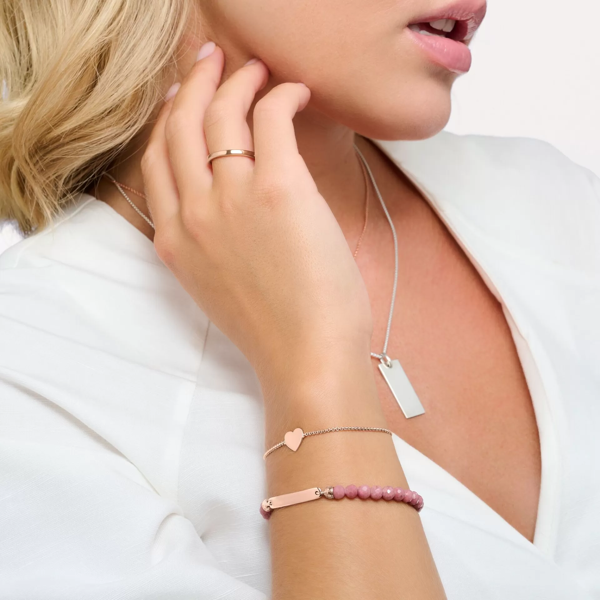 THOMAS SABO Armband | 18K roséguldplätering<ARMBAND HJ&AUML;RTA ROS&EACUTE;GULD roséguldfargad