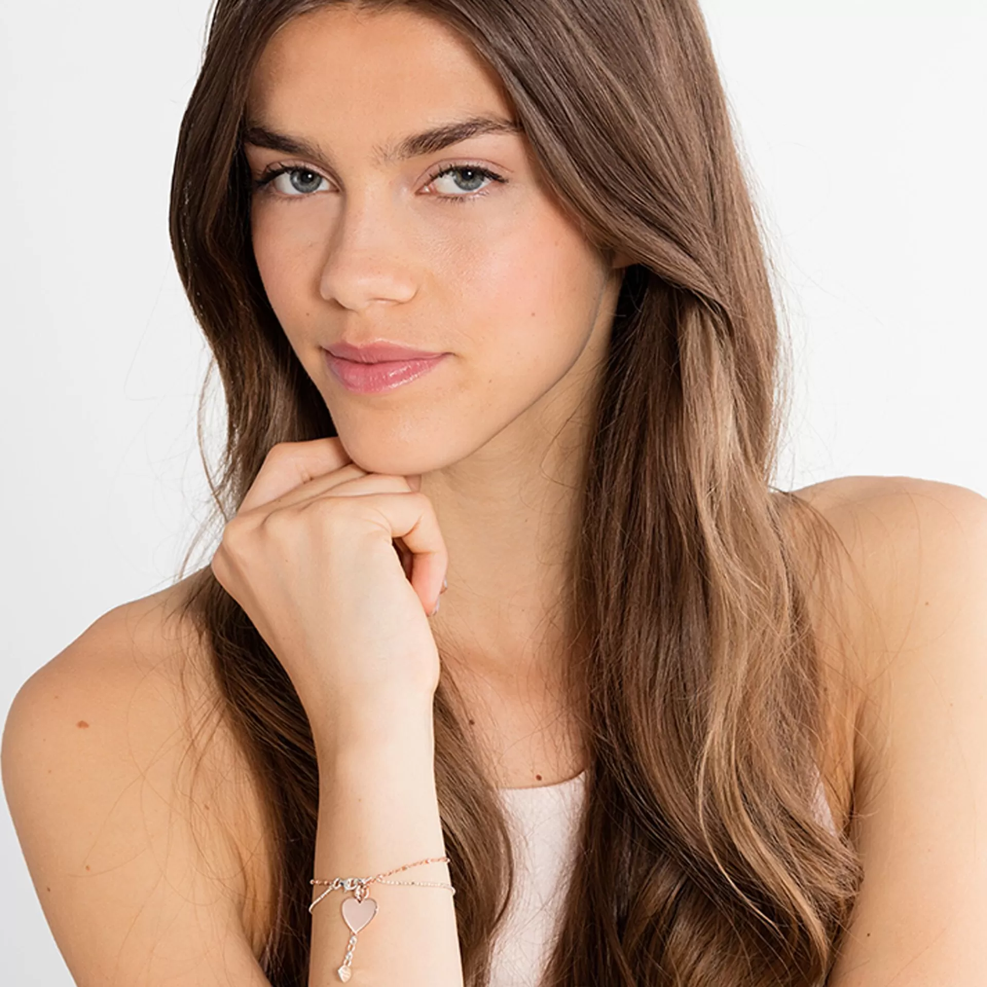 THOMAS SABO Armband | 18K roséguldplätering<ARMBAND HJ&AUML;RTA ROS&EACUTE;GULD SILVER roséguldfargad, silverfargad