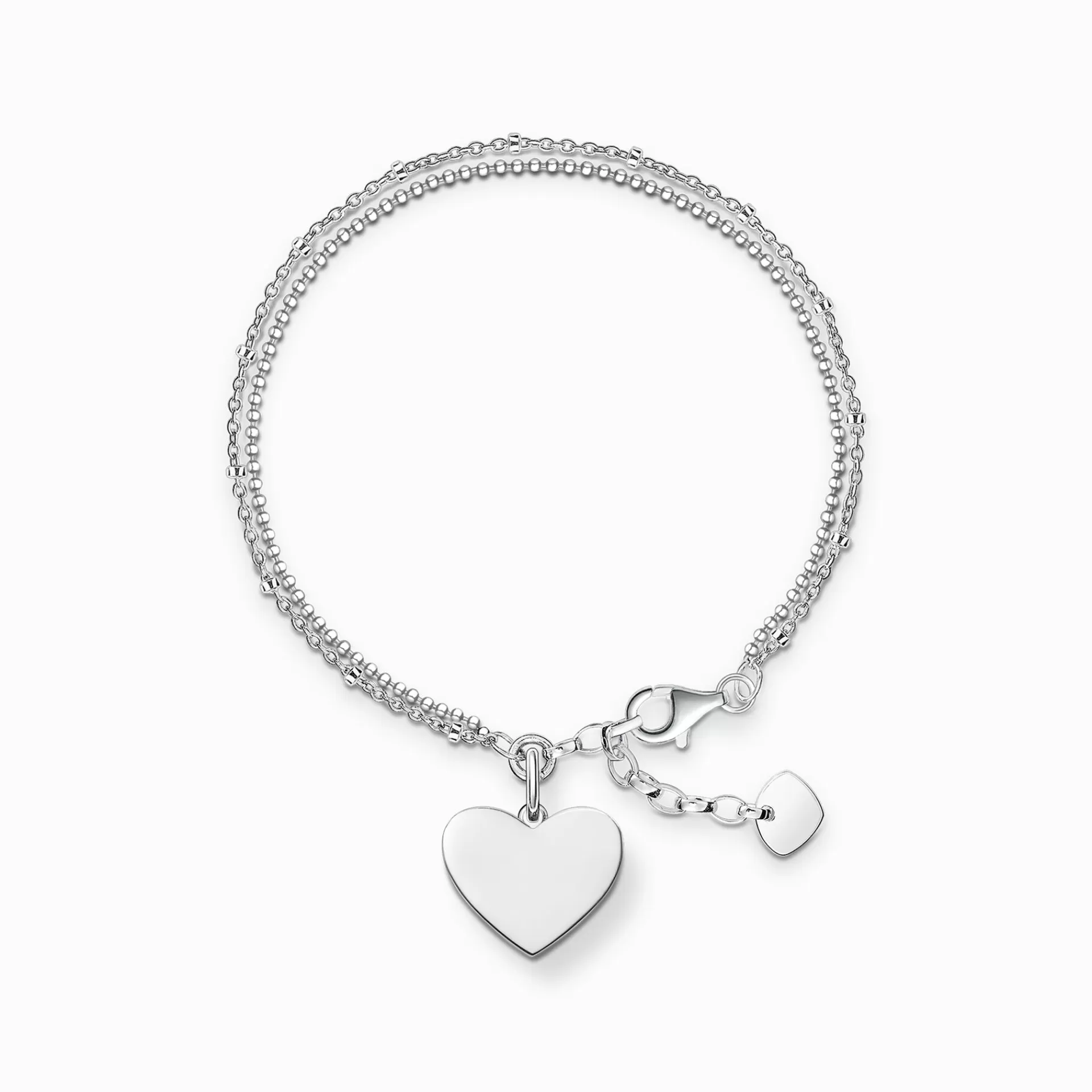 THOMAS SABO Armband | Återvunnet 925 silver<ARMBAND HJ&AUML;RTA SILVER silverfargad