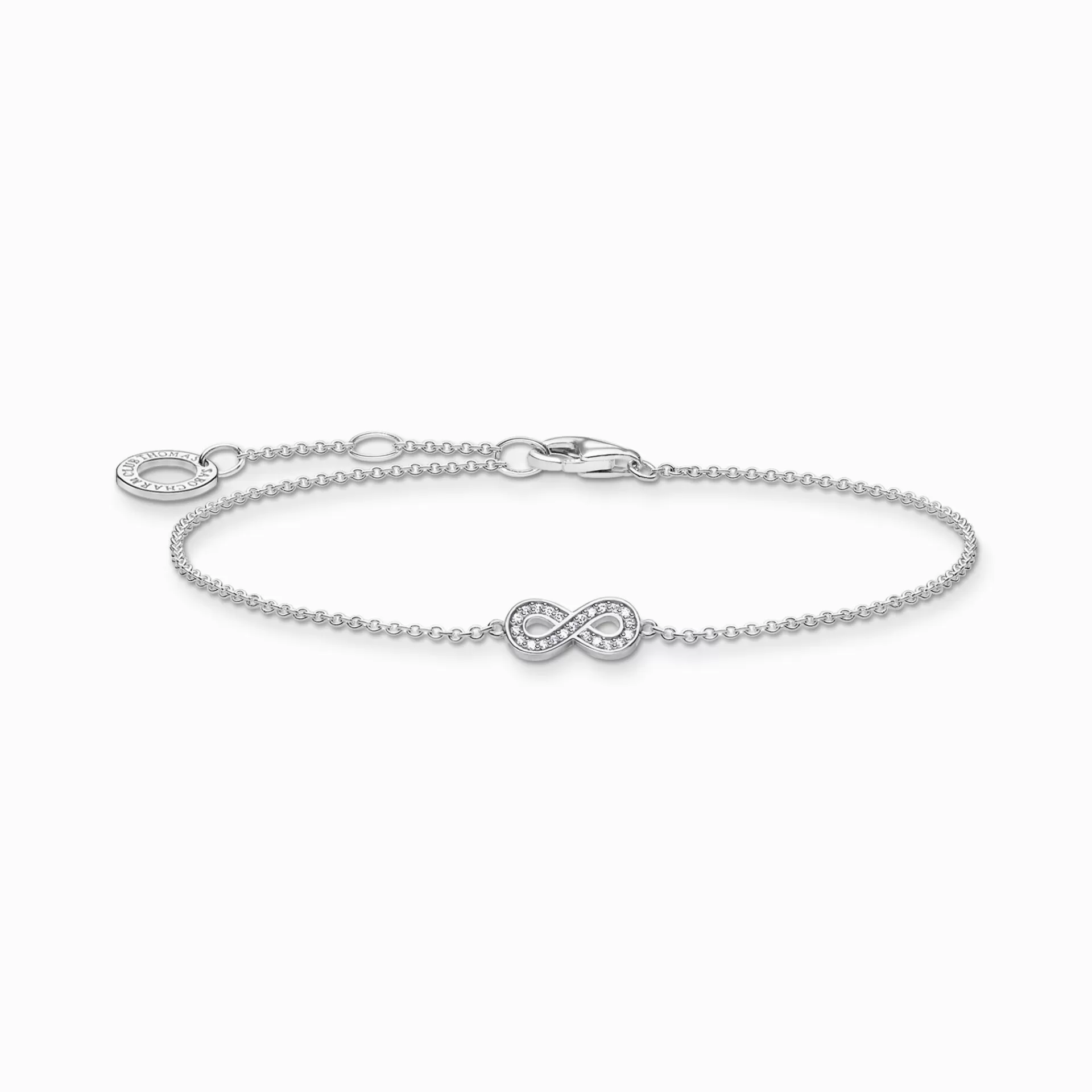 THOMAS SABO Armband | Återvunnet 925 silver<ARMBAND INFINITY SILVER silverfargad, vit