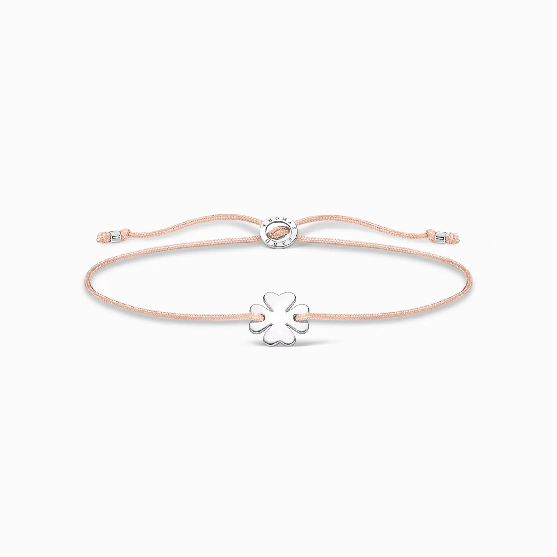 THOMAS SABO Armband | Återvunnet 925 silver<ARMBAND KL&OUML;VERBLAD SILVER silverfargad, beige, rosa