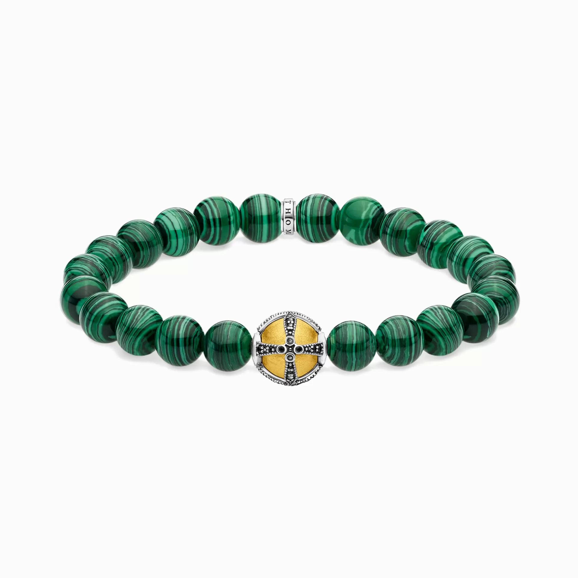THOMAS SABO Armband | 18K plätering<ARMBAND KORS GR&OUML;NT silverfargad, gult guldfargad, grön, svart