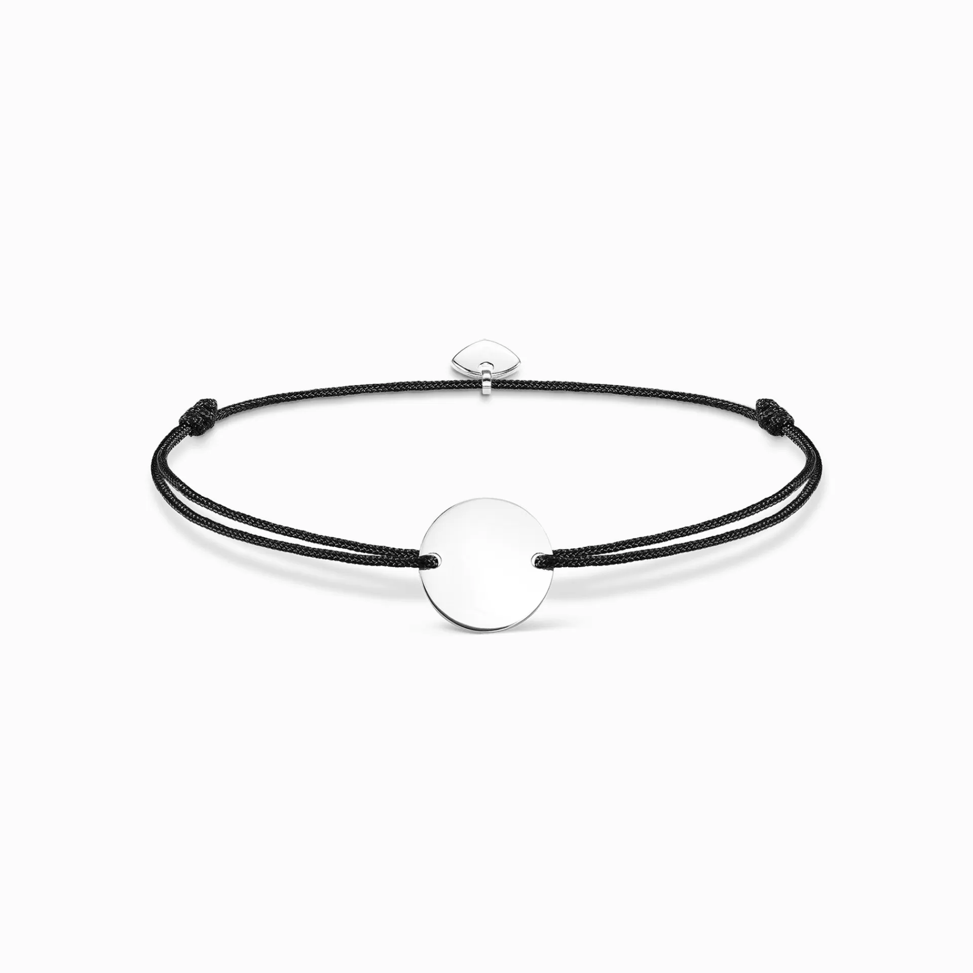 THOMAS SABO Armband | Återvunnet 925 silver<ARMBAND LITTLE SECRET BRICKA svart, silverfargad