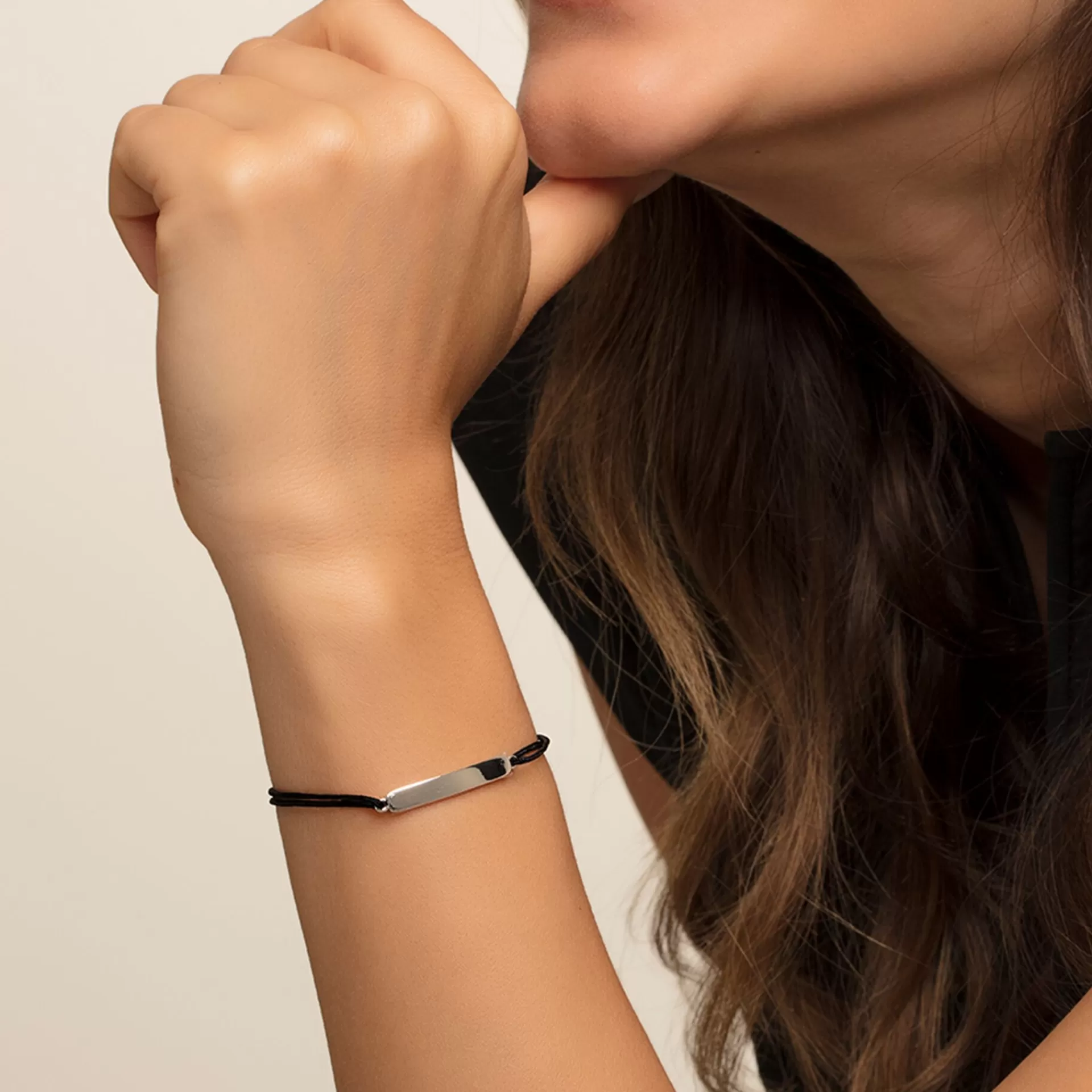 THOMAS SABO Armband | Återvunnet 925 silver<ARMBAND LITTLE SECRET CLASSIC svart, silverfargad