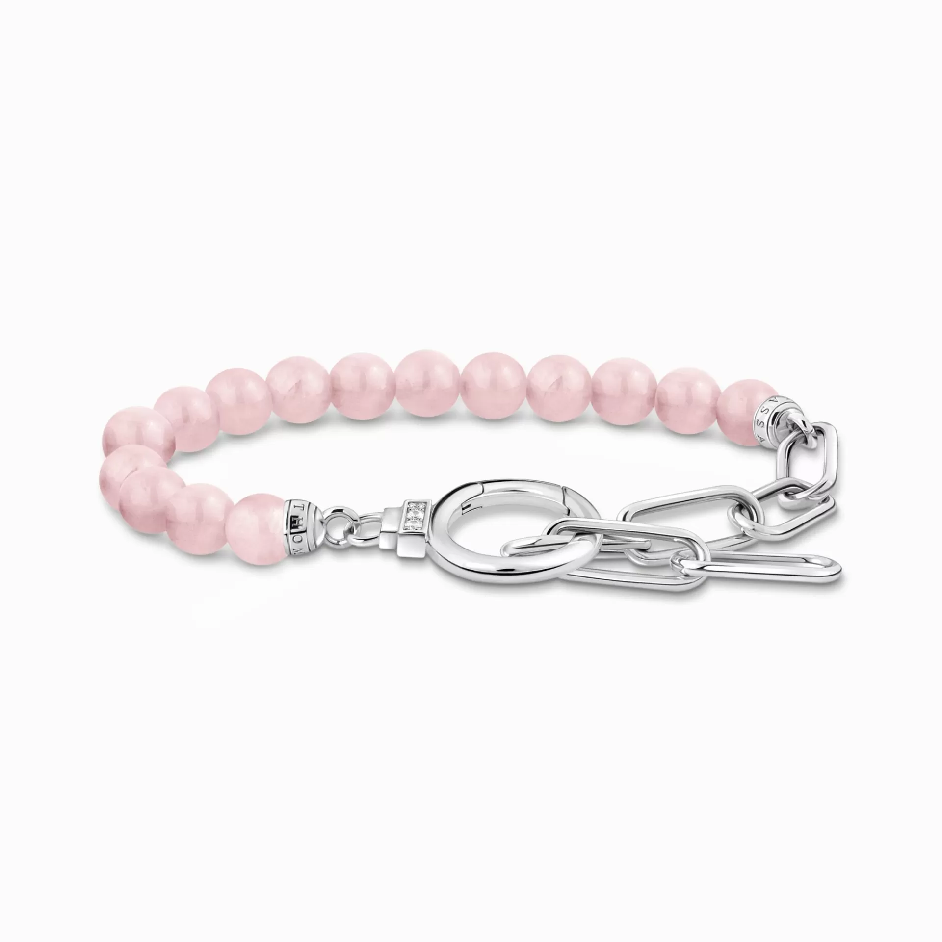 THOMAS SABO Armband | Halsband<ARMBAND MED ROSA P&AUML;RLOR OCH L&AUML;NKKEDJA - SILVER silverfargad, vit, rosa