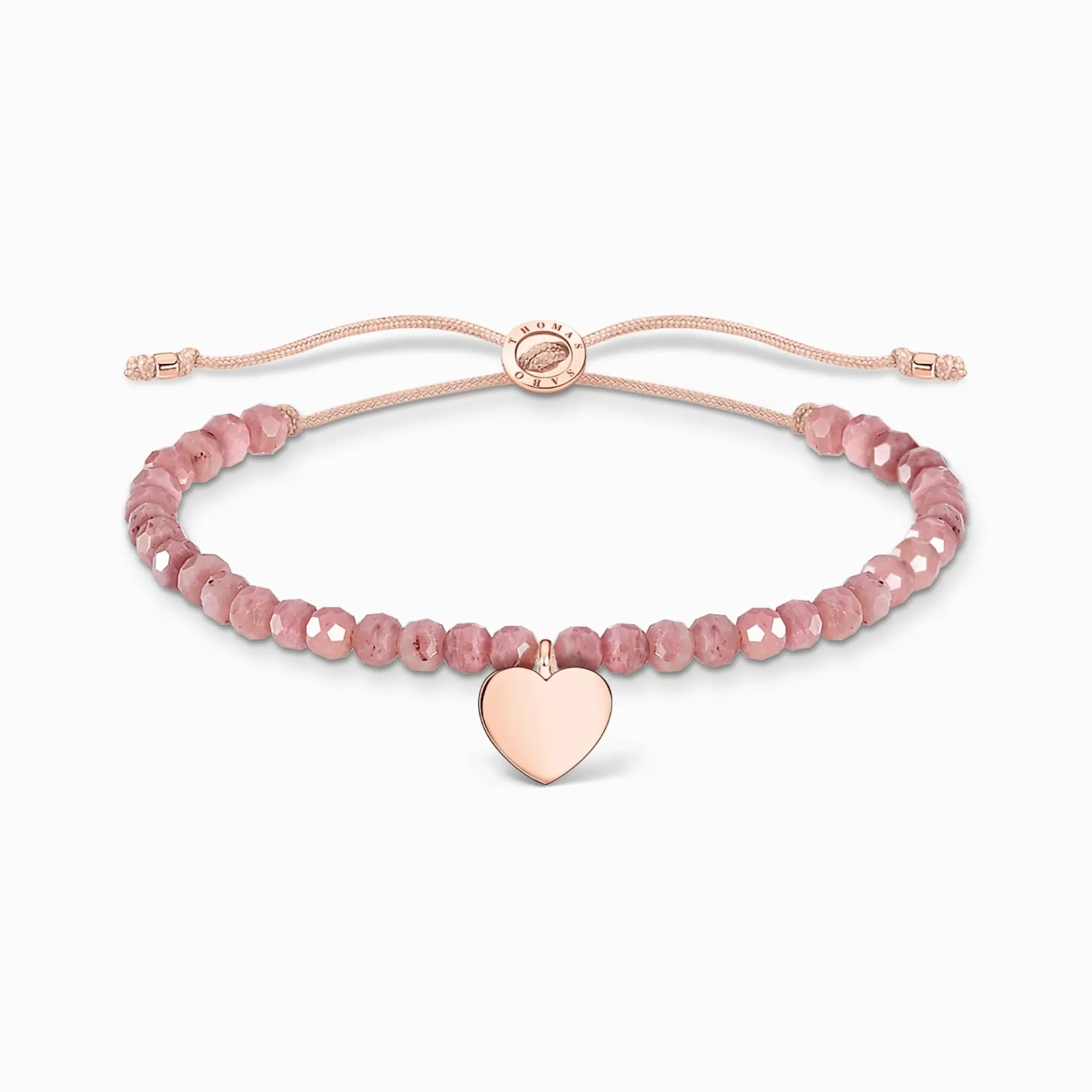 THOMAS SABO Armband | 18K roséguldplätering<ARMBAND ROSA P&AUML;RLOR HJ&AUML;RTA ROS&EACUTE;GULD rosa, beige, roséguldfargad