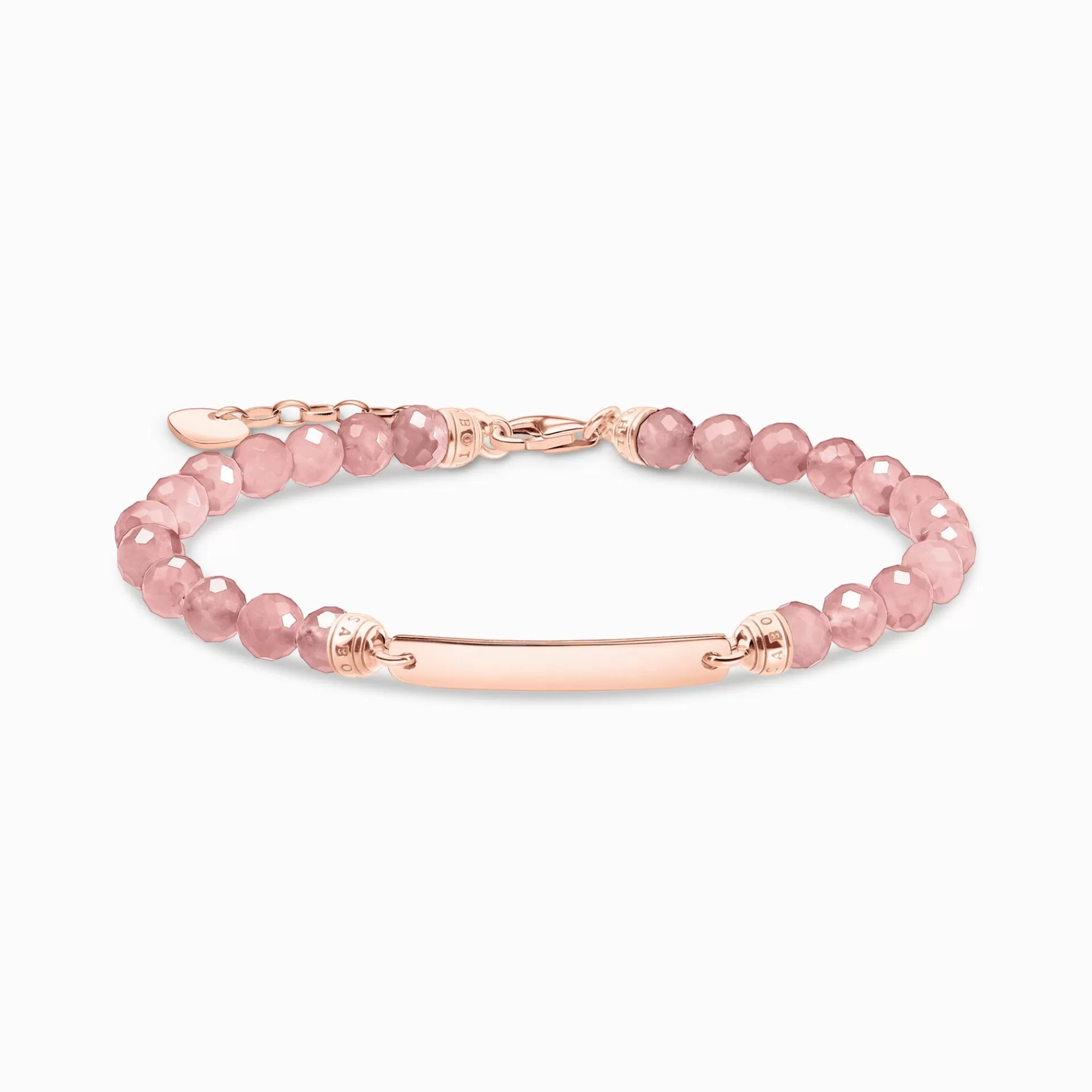 THOMAS SABO Armband | 18K roséguldplätering<ARMBAND ROSA P&AUML;RLOR ROS&EACUTE;GULD roséguldfargad, rosa