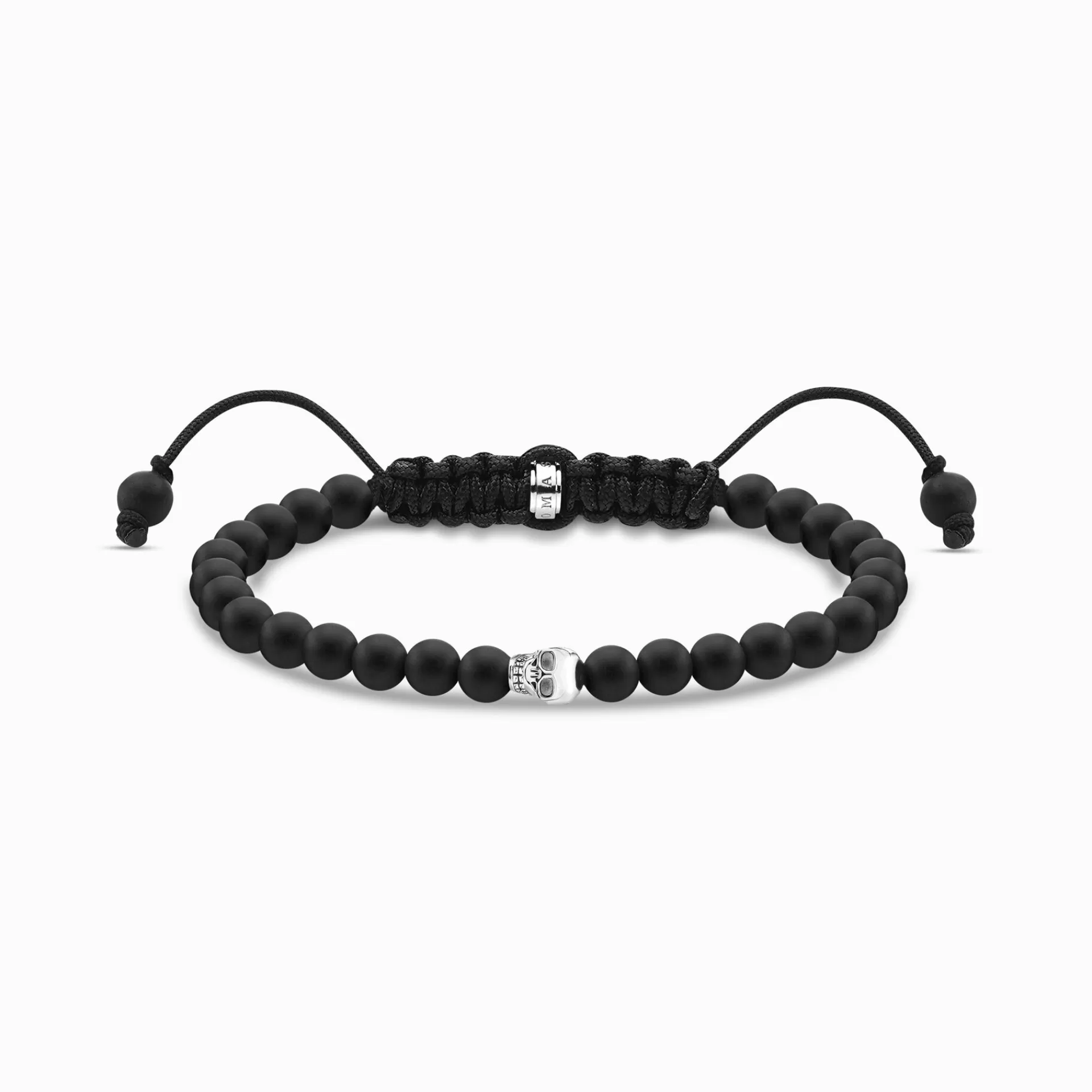 THOMAS SABO Armband | Armband<ARMBAND SVART D&OUML;DSKALLE SILVER silverfargad, svart
