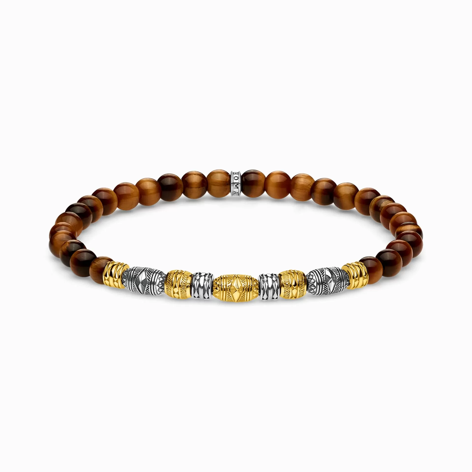 THOMAS SABO Armband | 18K plätering<ARMBAND TALISMAN BICOLOR GULD silverfargad, gult guldfargad, brun