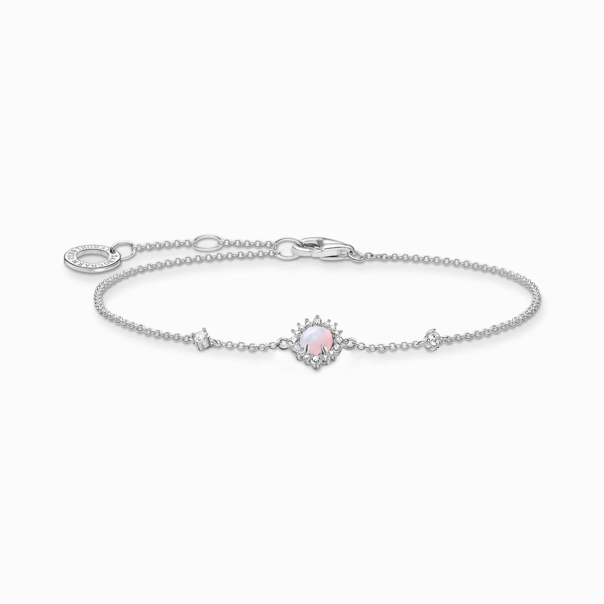 THOMAS SABO Armband | Återvunnet 925 silver<ARMBAND VINTAGE OPALF&AUML;RGAD STEN ROSA SKIMRANDE silverfargad, vit, rosa, violett
