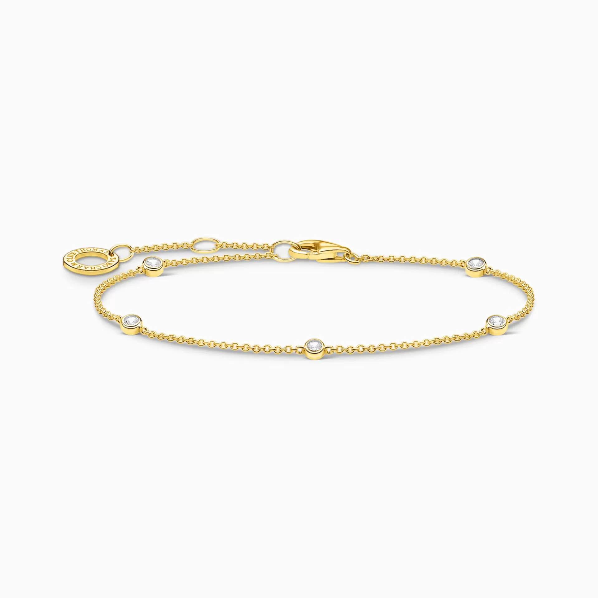 THOMAS SABO Armband | 18K plätering<ARMBAND VIT STENAR GULD vit, gult guldfargad
