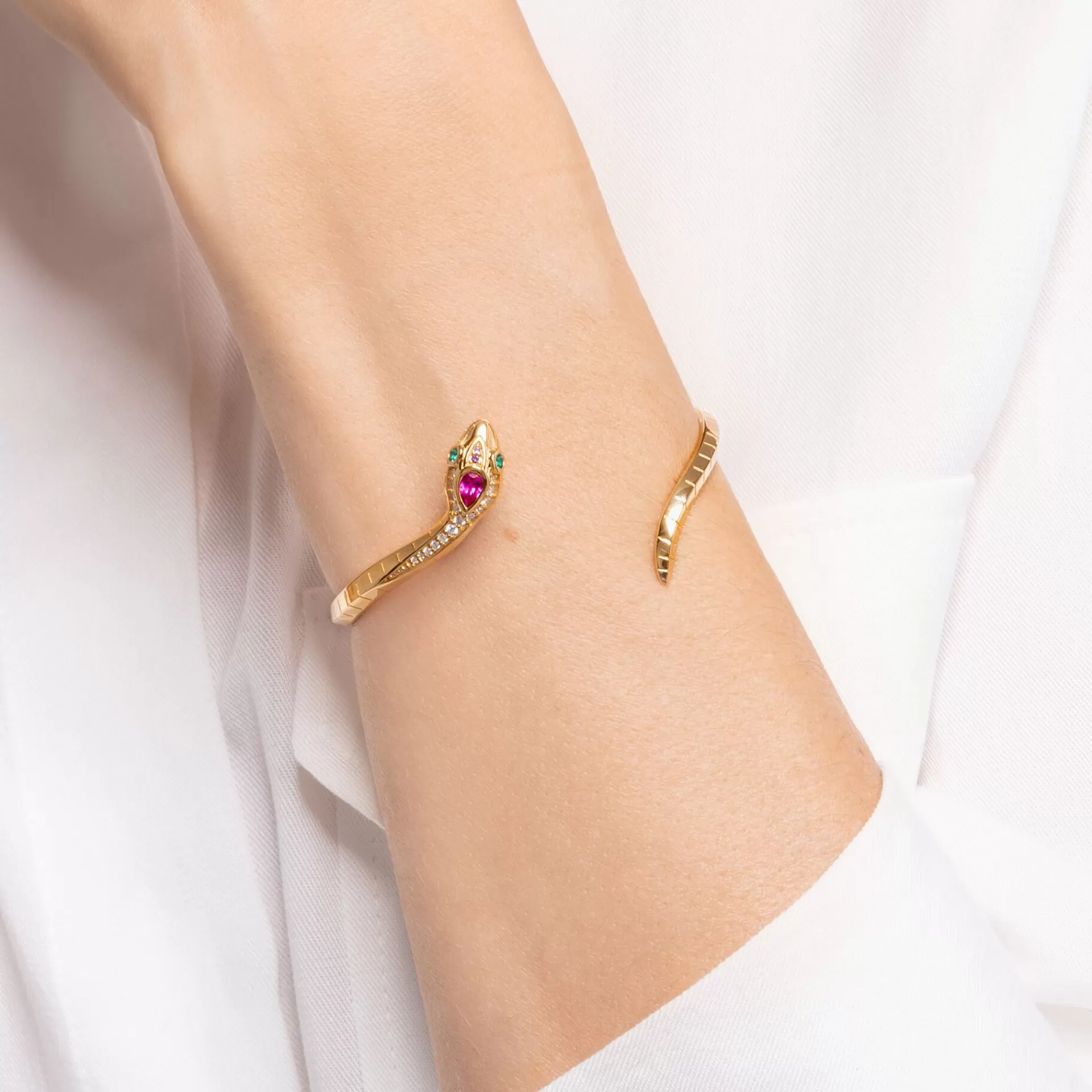 THOMAS SABO Armringar | Armringar<ARMRING ORM GULD grön, vit, gult guldfargad, röd, violett