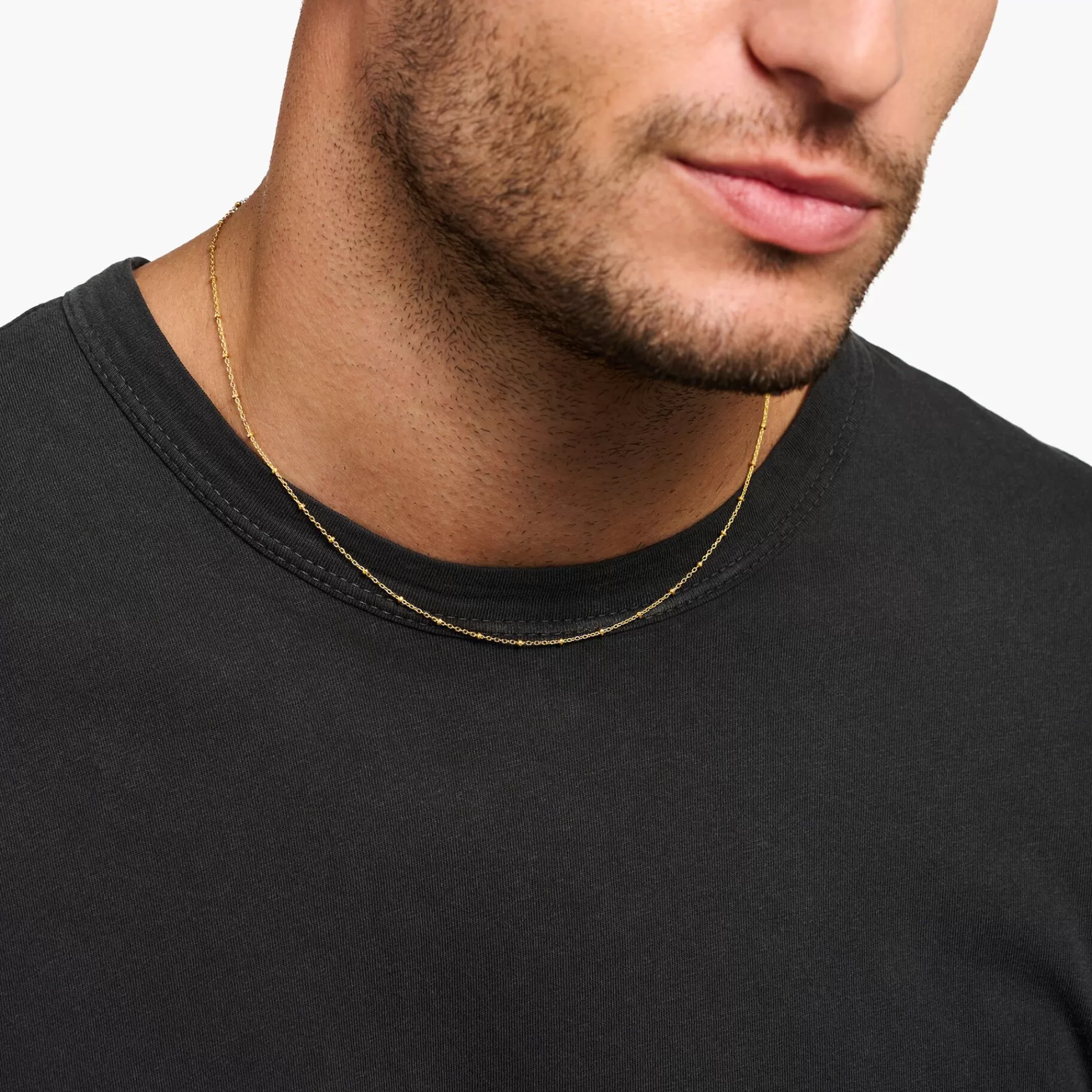 THOMAS SABO Halsband | 18K plätering<&AUML;RTKEDJA GULT GULD gult guldfargad