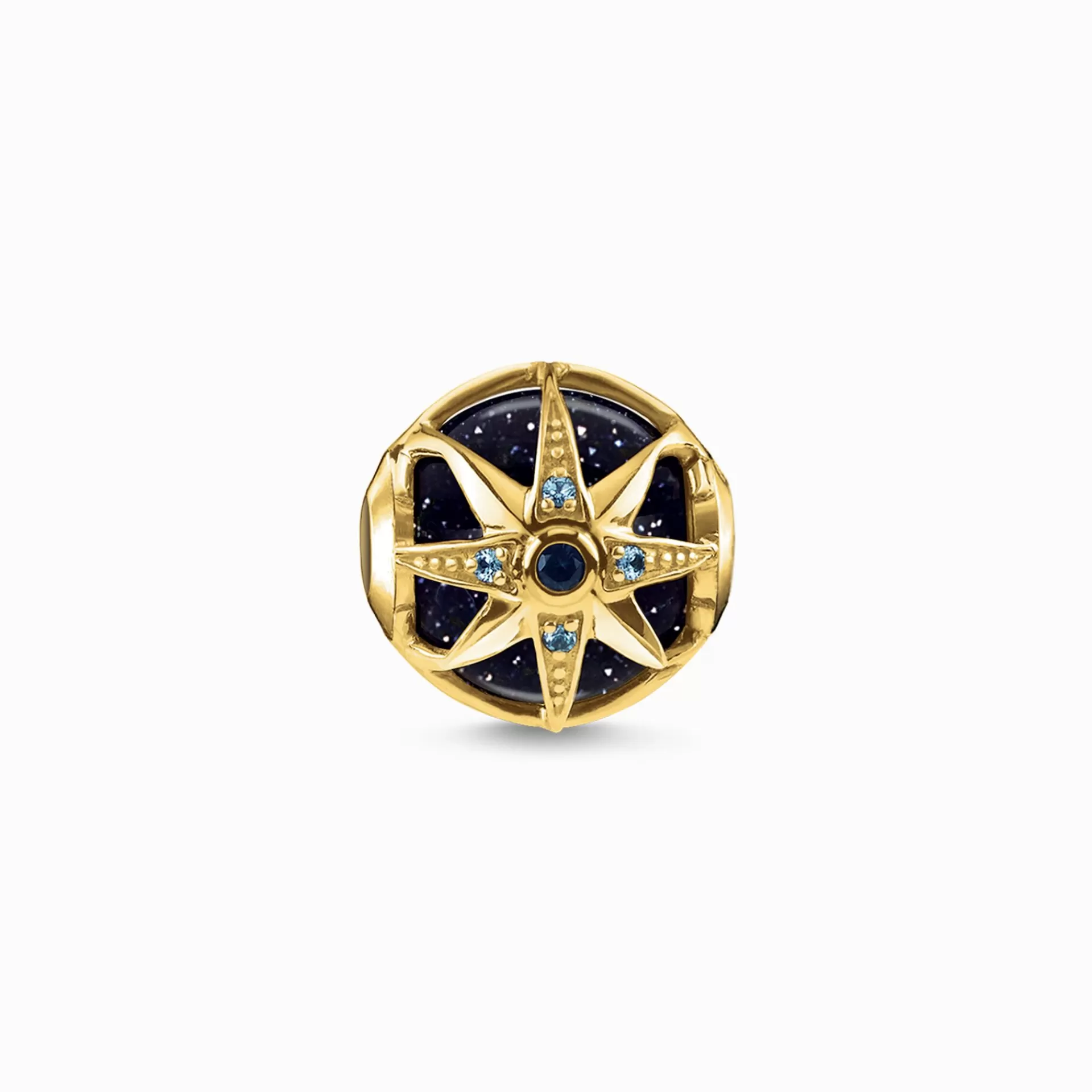 THOMAS SABO Beads | 18K plätering<BEAD ROYALTY STJ&AUML;RNA BL&ARING; mörkblå, gult guldfargad, ljusblå