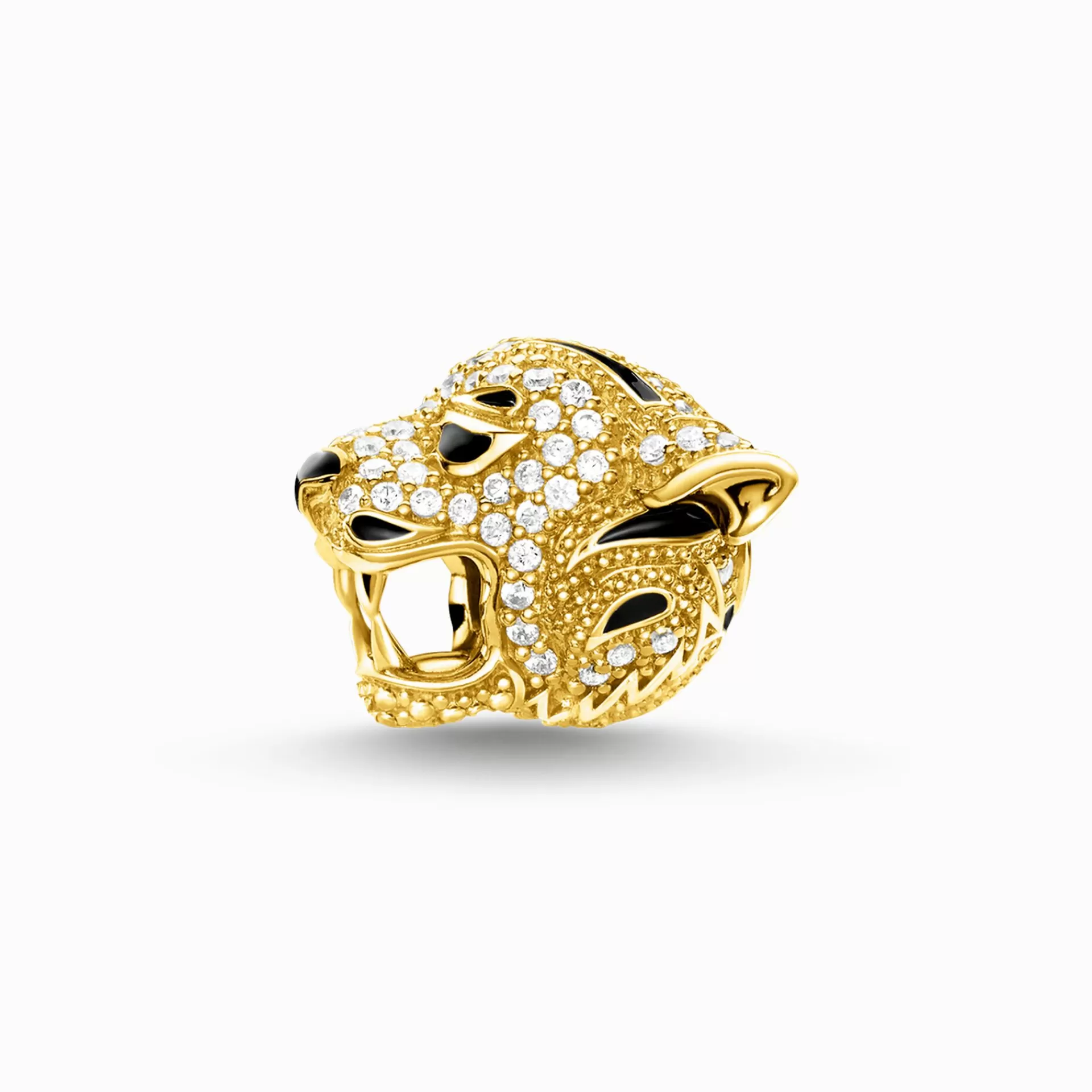 THOMAS SABO Beads | 18K plätering<BEAD TIGER gult guldfargad, svart, vit
