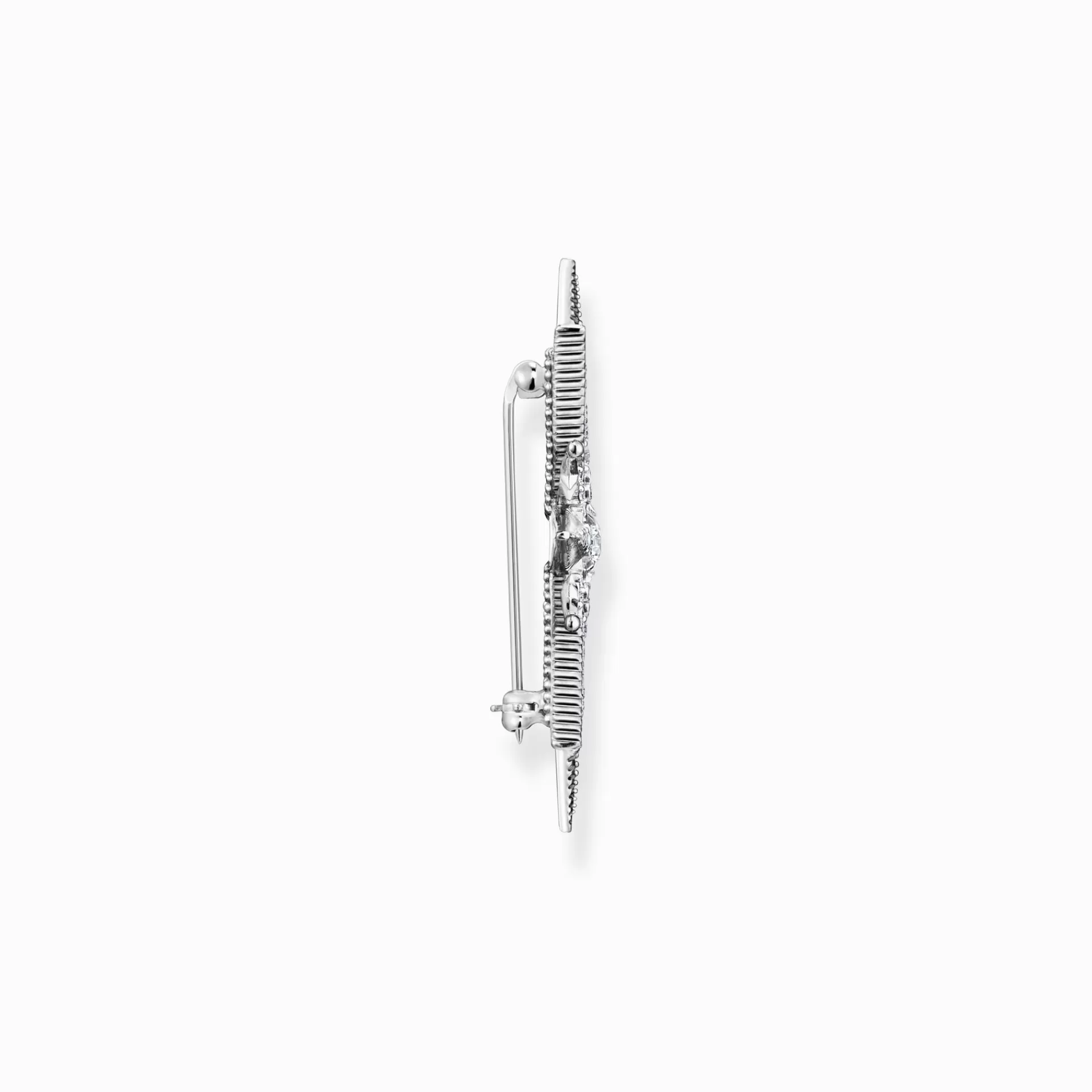 THOMAS SABO Återvunnet 925 silver | Upp till SEK 3.000<BROSCH STJ&AUML;RNA MED VITA STENAR SILVER silverfargad, vit