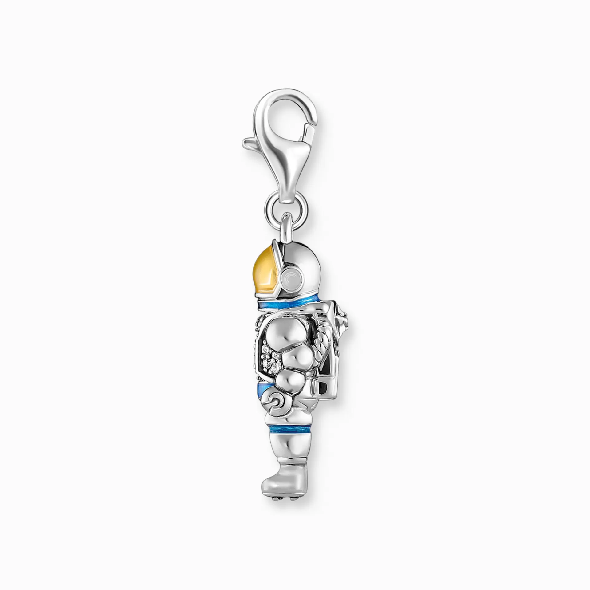 THOMAS SABO Charms | Charms<CHARM-H&AUML;NGSMYCKE ASTRONAUT MED F&AUML;RGGLADA STENAR SV&AUML;RTAT SILVER violett, silverfargad, vit, orange, röd, blå