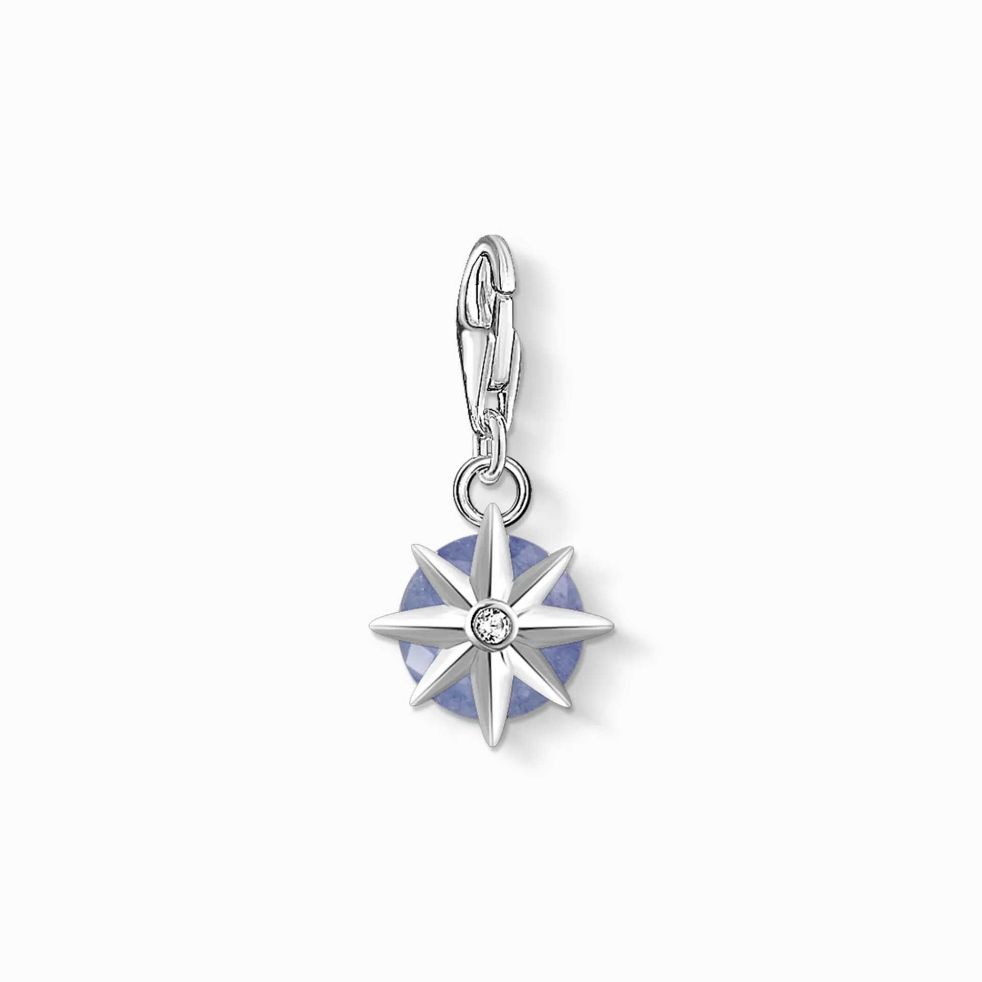 THOMAS SABO Charms | Charms<CHARM-H&AUML;NGSMYCKE M&ARING;NADSSTEN DECEMBER blå, vit, silverfargad