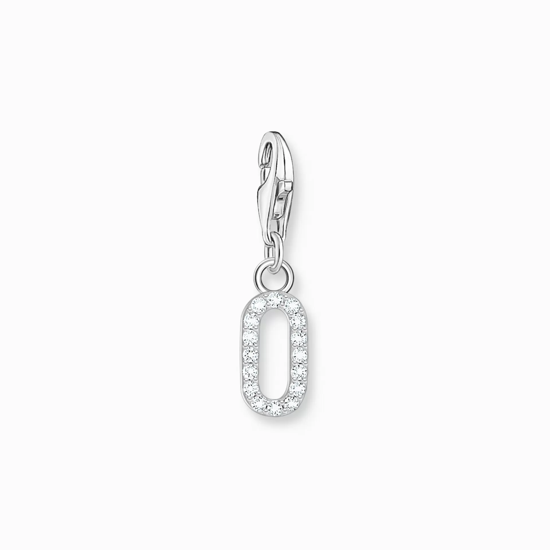 THOMAS SABO Charms | Charms<CHARM-H&AUML;NGSMYCKE TALET 0 MED VITA STENAR, SILVER silverfargad, vit