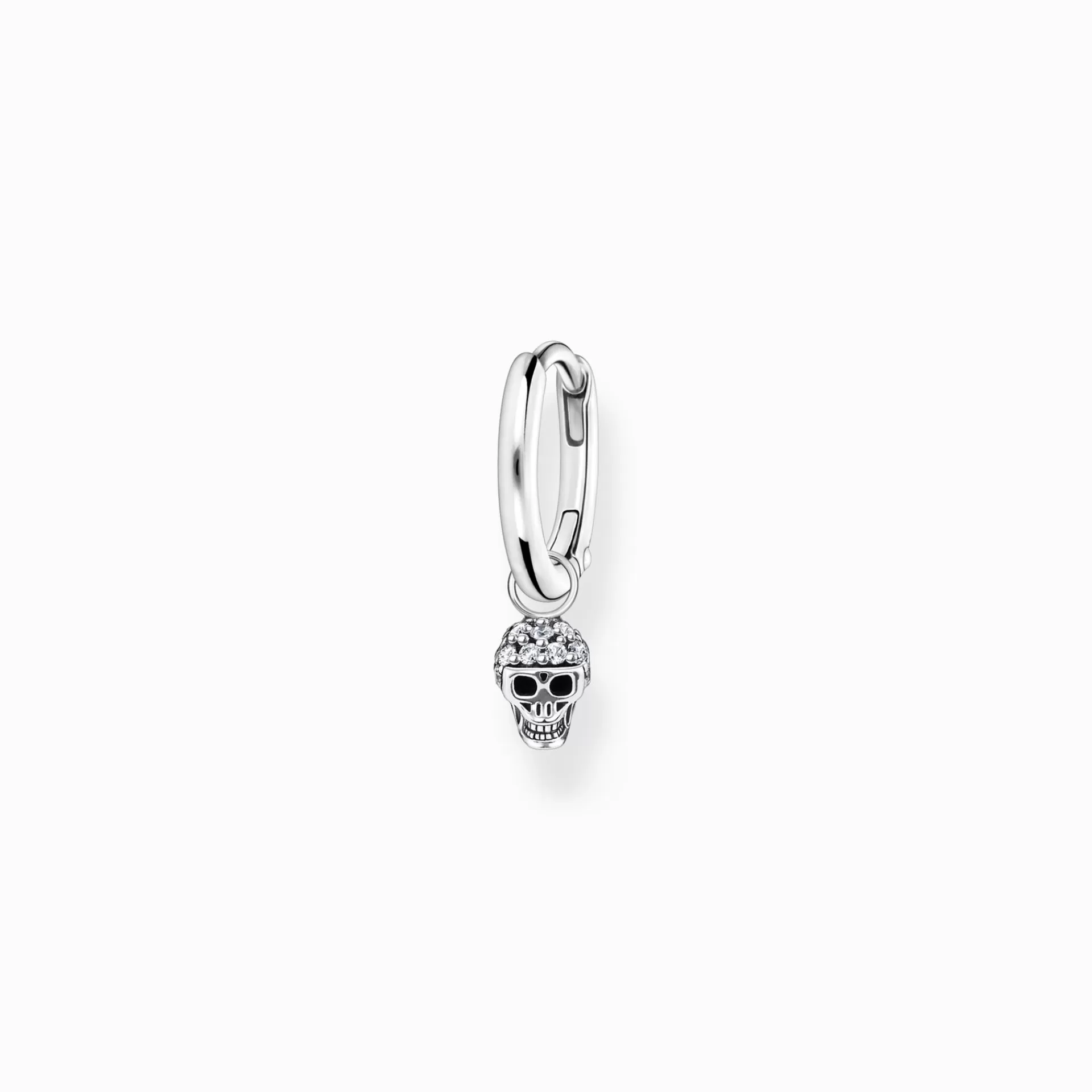 THOMAS SABO Creoler | Återvunnet 925 silver<CREOL&OUML;RH&AUML;NGE INDIVIDUELLT MED D&OUML;DSKALLE H&AUML;NGSMYCKE SILVER silverfargad, vit