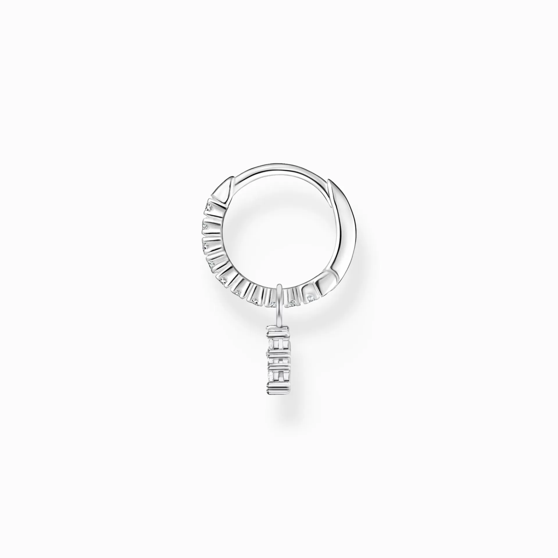 THOMAS SABO Creoler | Återvunnet 925 silver<CREOL&OUML;RH&AUML;NGE INDIVIDUELLT MED STJ&AUML;RNA H&AUML;NGSMYCKE SILVER silverfargad, vit