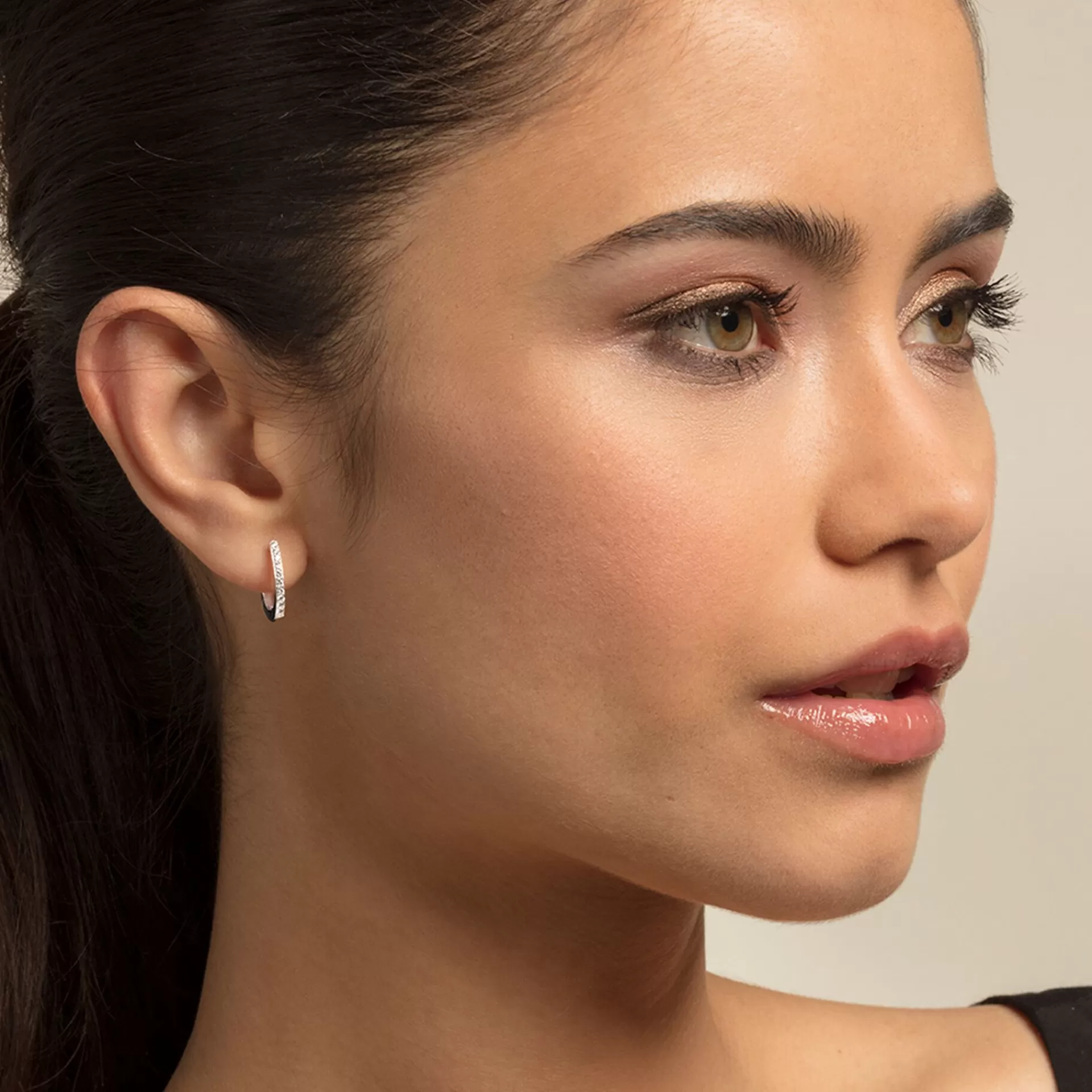 THOMAS SABO Creoler | Återvunnet 925 silver<CREOL&OUML;RH&AUML;NGEN CLASSIC silverfargad, vit
