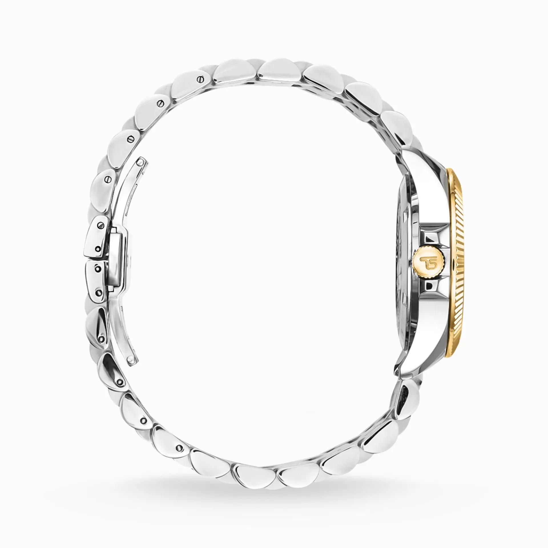 THOMAS SABO Klockor | Klockor för damer<DAMKLOCKA BLOMMOR MED ROSA STENAR BICOLOUR silverfargad, gult guldfargad, flerfargade toner