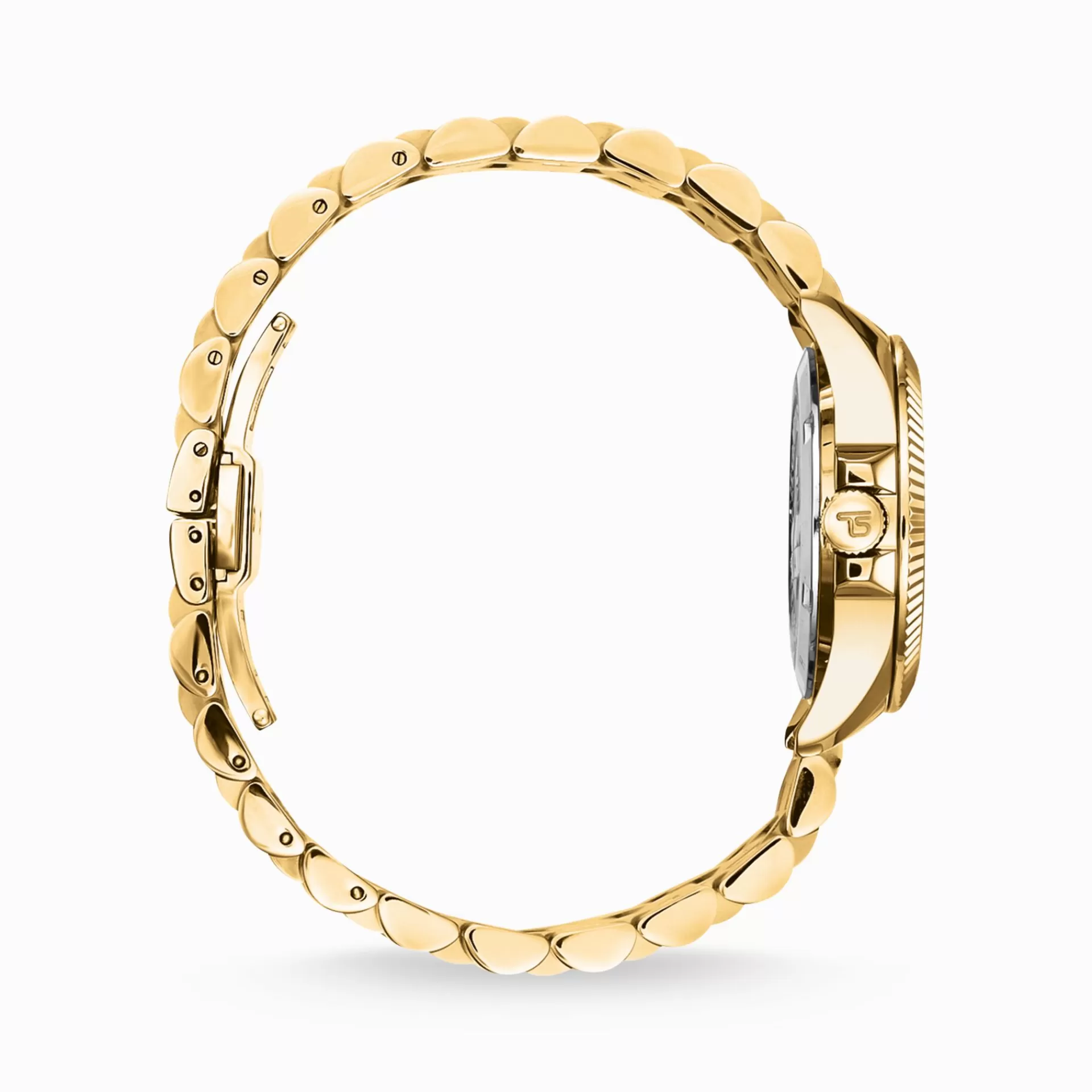 THOMAS SABO Klockor | Klockor för damer<DAMKLOCKA DIVINE RAINBOW I GUL GULDF&AUML;RG MED F&AUML;RGGLADA STENAR gult guldfargad, vit