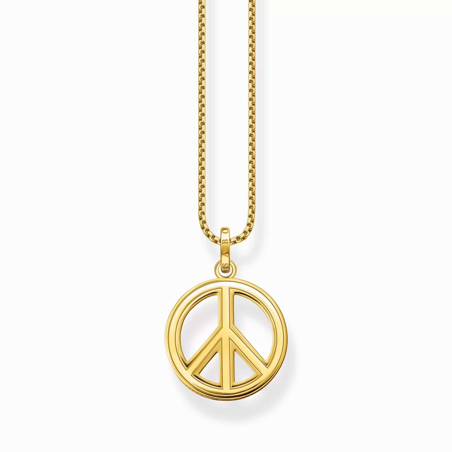THOMAS SABO Halsband | 18K plätering<F&OUML;RGYLLT HALSBAND SAMT H&AUML;NGE MED FREDSTECKEN OCH F&AUML;RGGLADA STENAR gult guldfargad, rosa, blå, grön, ljusblå, orange, röd, violett, guld