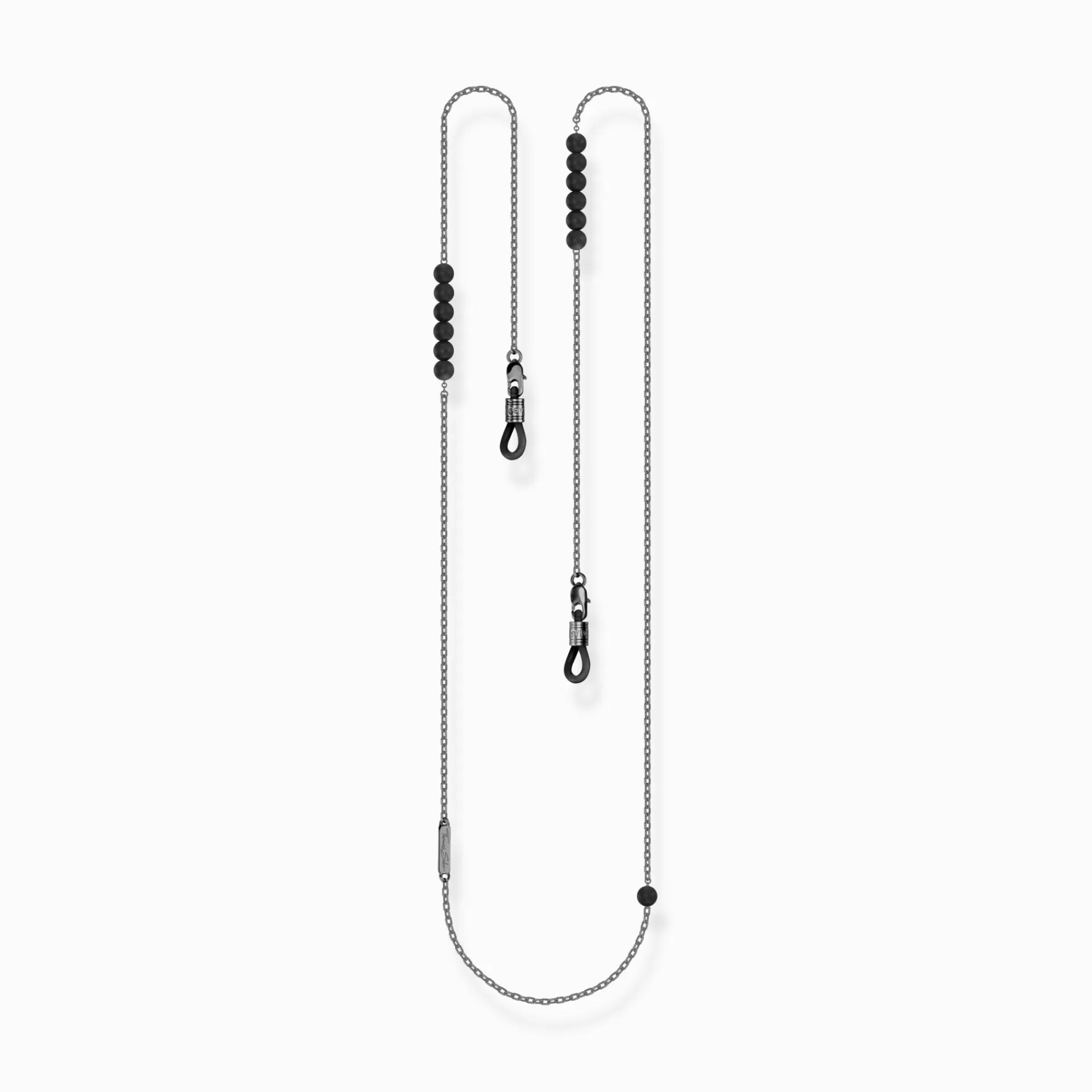 THOMAS SABO Solglasögon<GLAS&OUML;GONKEDJOR MATTA A OBSIDIAN-P&AUML;RLOR svart
