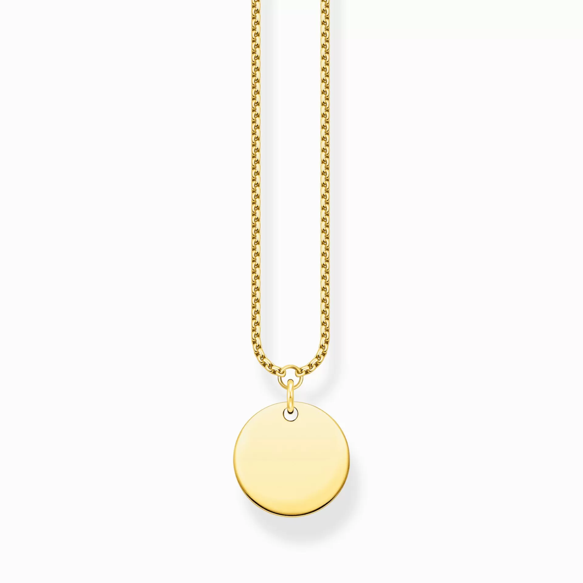 THOMAS SABO Halsband | 18K plätering<HALSBAND BRICKA GULD gult guldfargad
