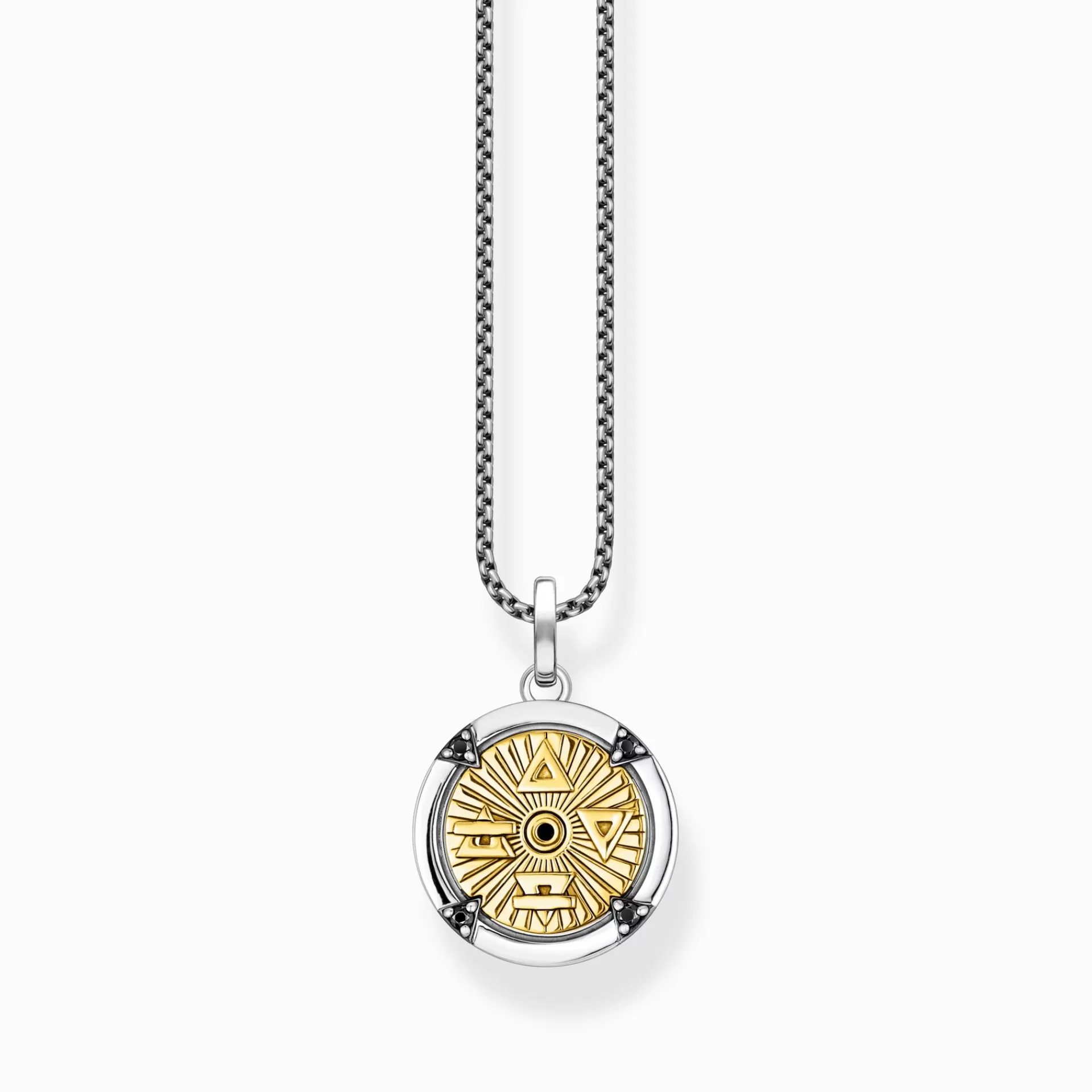 THOMAS SABO Halsband | Återvunnet 925 silver<HALSBAND ELEMENTS OF NATURE GULD silverfargad, gult guldfargad, svart, vit