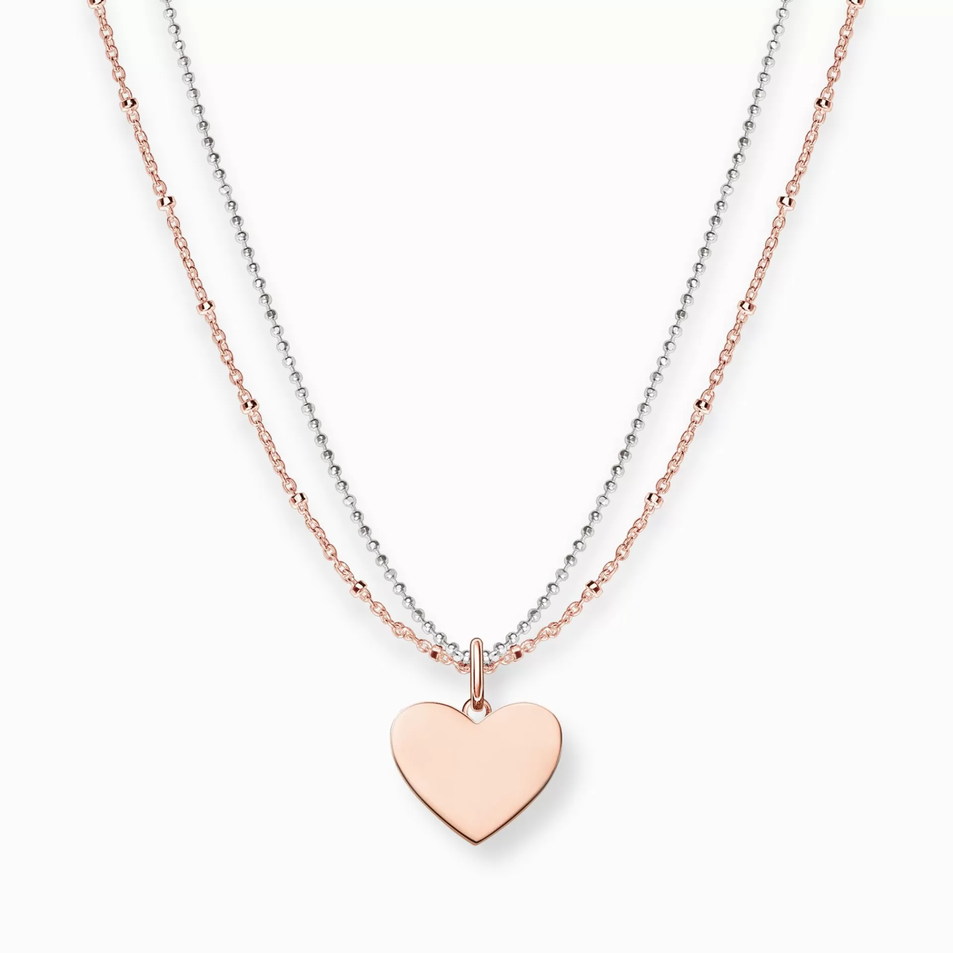 THOMAS SABO Halsband | 18K roséguldplätering<HALSBAND HJ&AUML;RTA ROS&EACUTE;GULD SILVER roséguldfargad, silverfargad