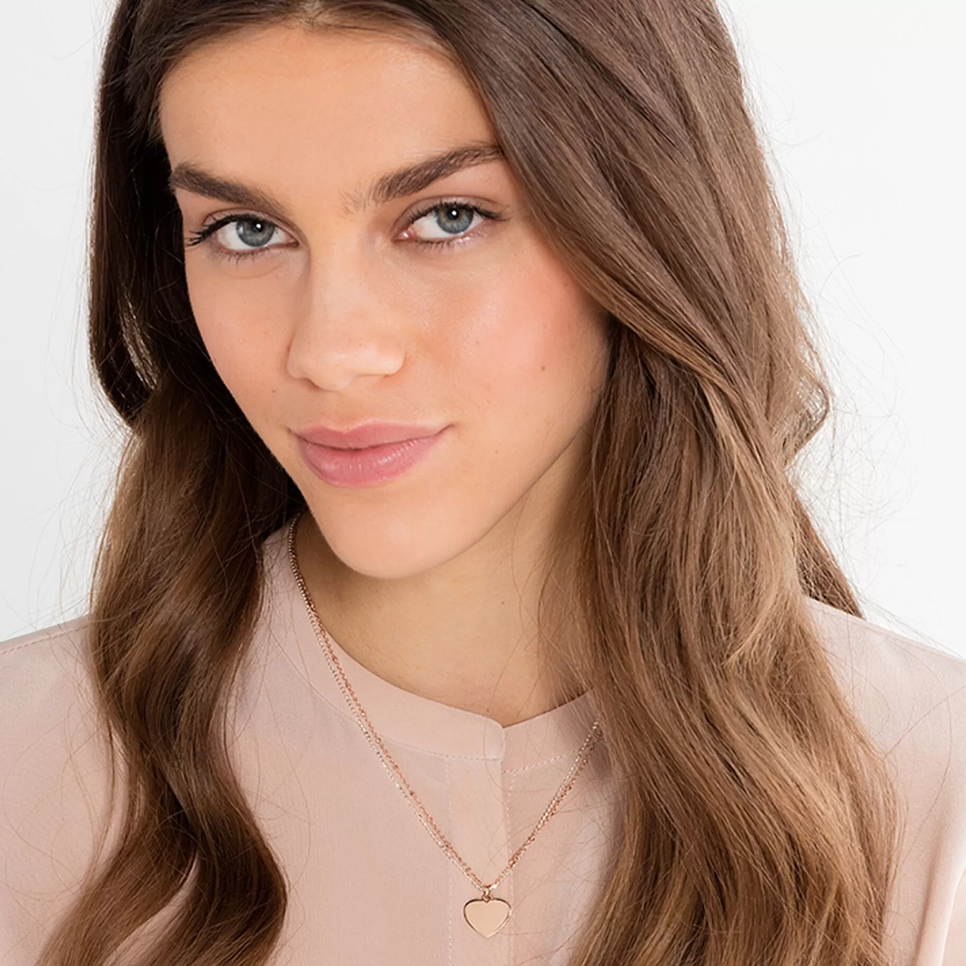 THOMAS SABO Halsband | 18K roséguldplätering<HALSBAND HJ&AUML;RTA ROS&EACUTE;GULD SILVER roséguldfargad, silverfargad