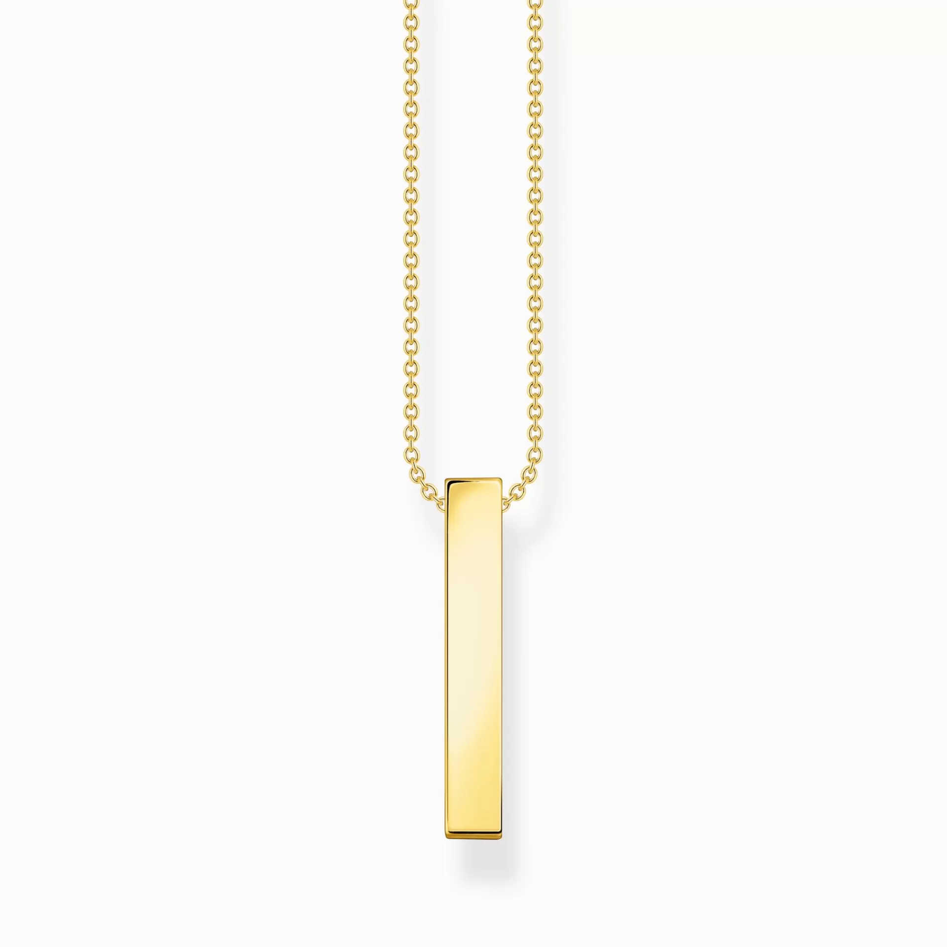 THOMAS SABO Halsband | 18K plätering<HALSBAND MED VITA STENAR GULDPL&AUML;TERAD gult guldfargad, vit