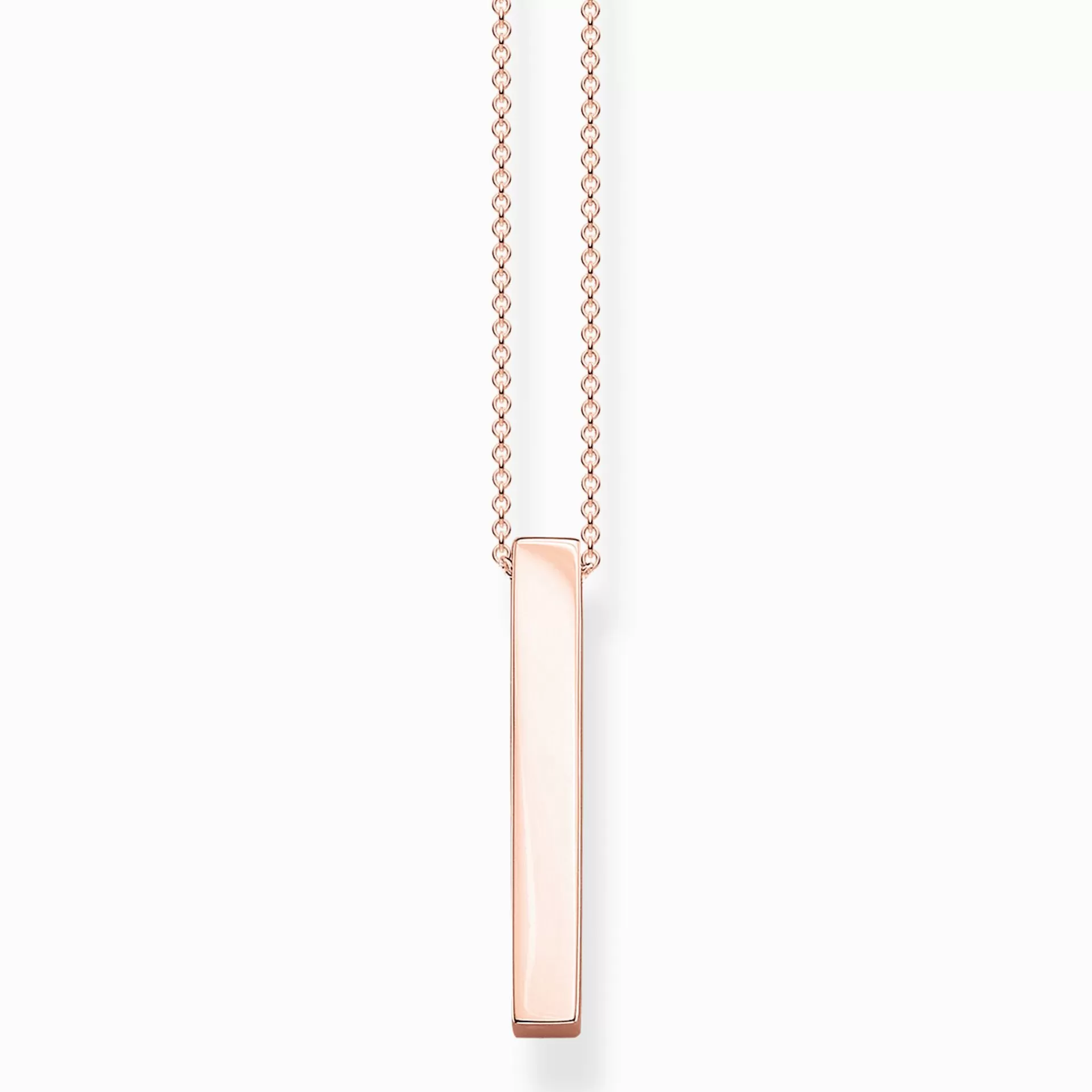 THOMAS SABO Halsband | 18K roséguldplätering<HALSBAND REKTANGEL ROS&EACUTE;GULD roséguldfargad
