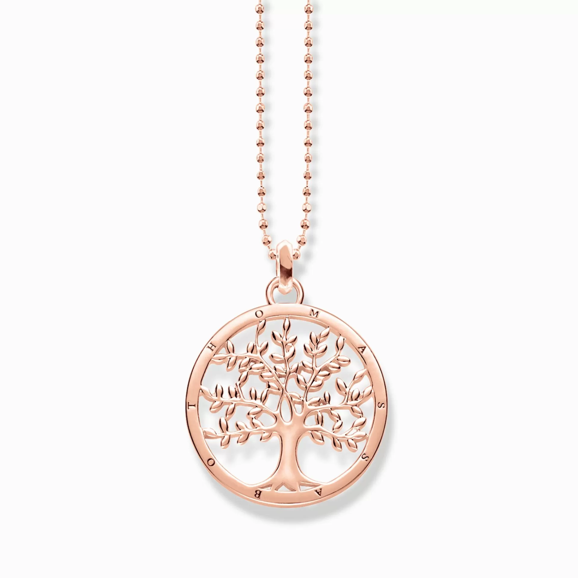 THOMAS SABO Halsband | 18K roséguldplätering<HALSBAND TREE OF LOVE roséguldfargad