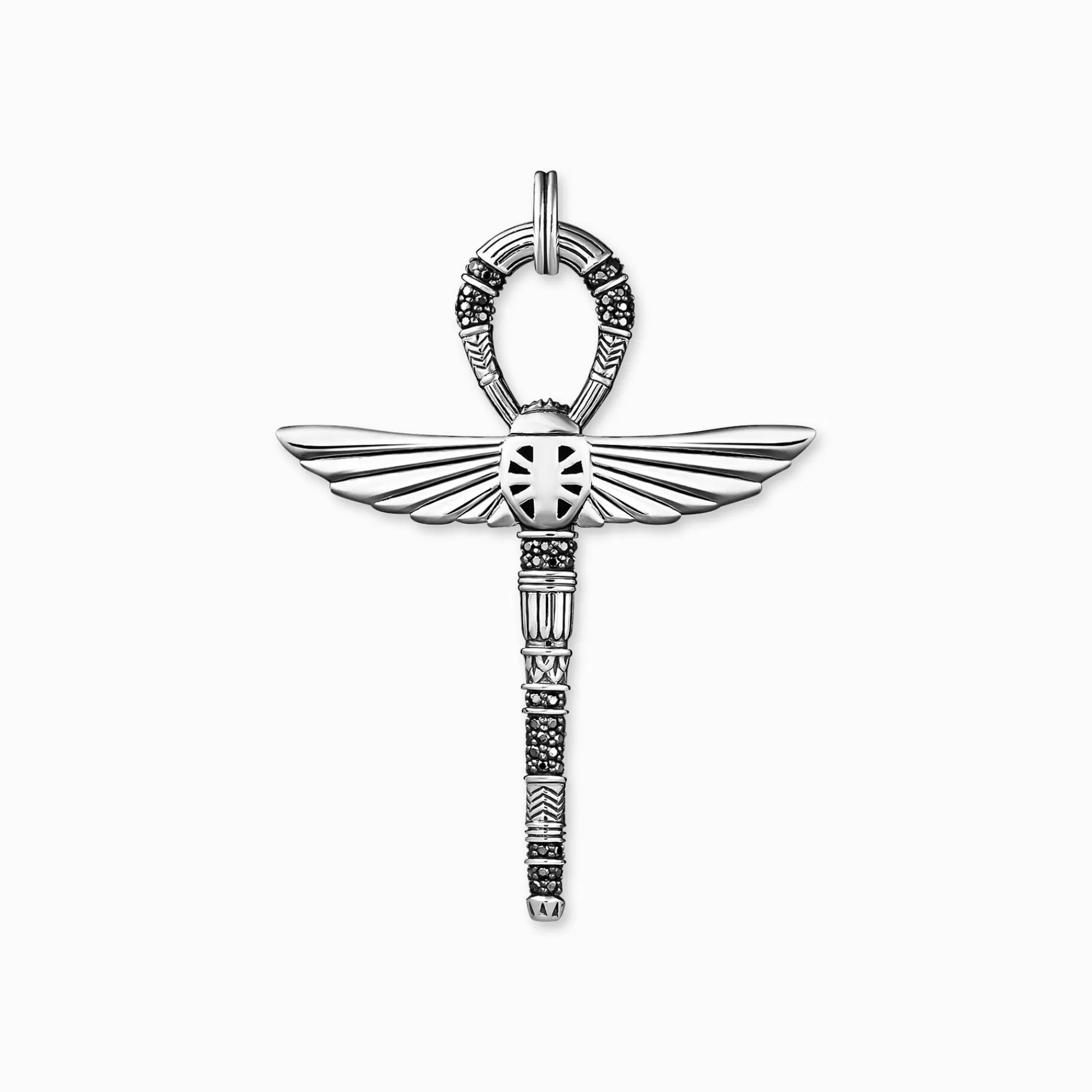 THOMAS SABO Halsband | Hängsmycken<H&AUML;NGSMYCKE EGYPTISKT LIVSKORS SILVER svart, silverfargad