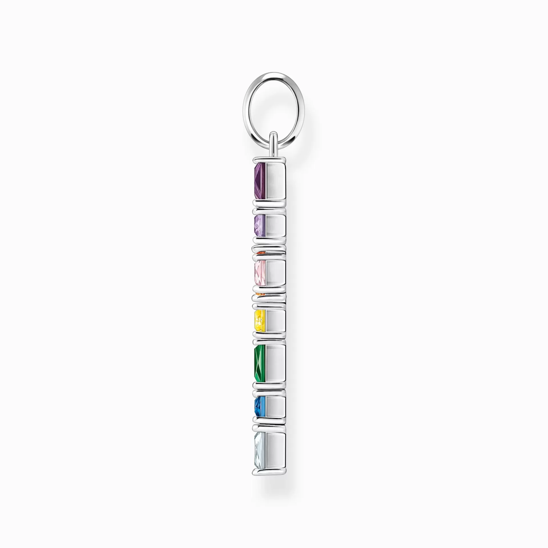 THOMAS SABO Halsband | Hängsmycken<H&AUML;NGSMYCKE KORS MED F&AUML;RGGLAD STENAR SILVER silverfargad, orange, rosa, röd, grön, blå, guld