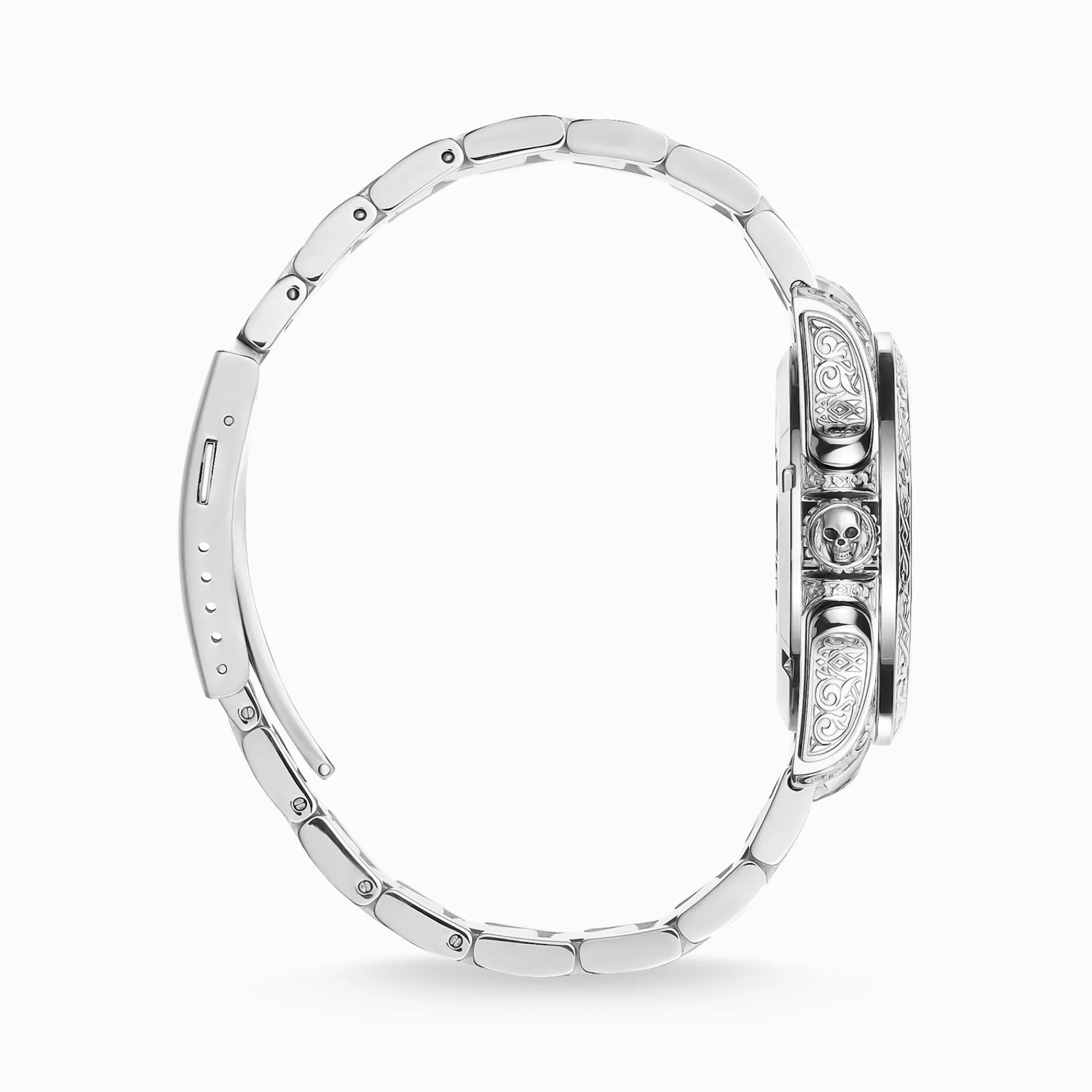 THOMAS SABO Klockor | Klockor för män<HERRKLOCKA REBEL AT HEART CHRONOGRAPH SILVER svart, silverfargad