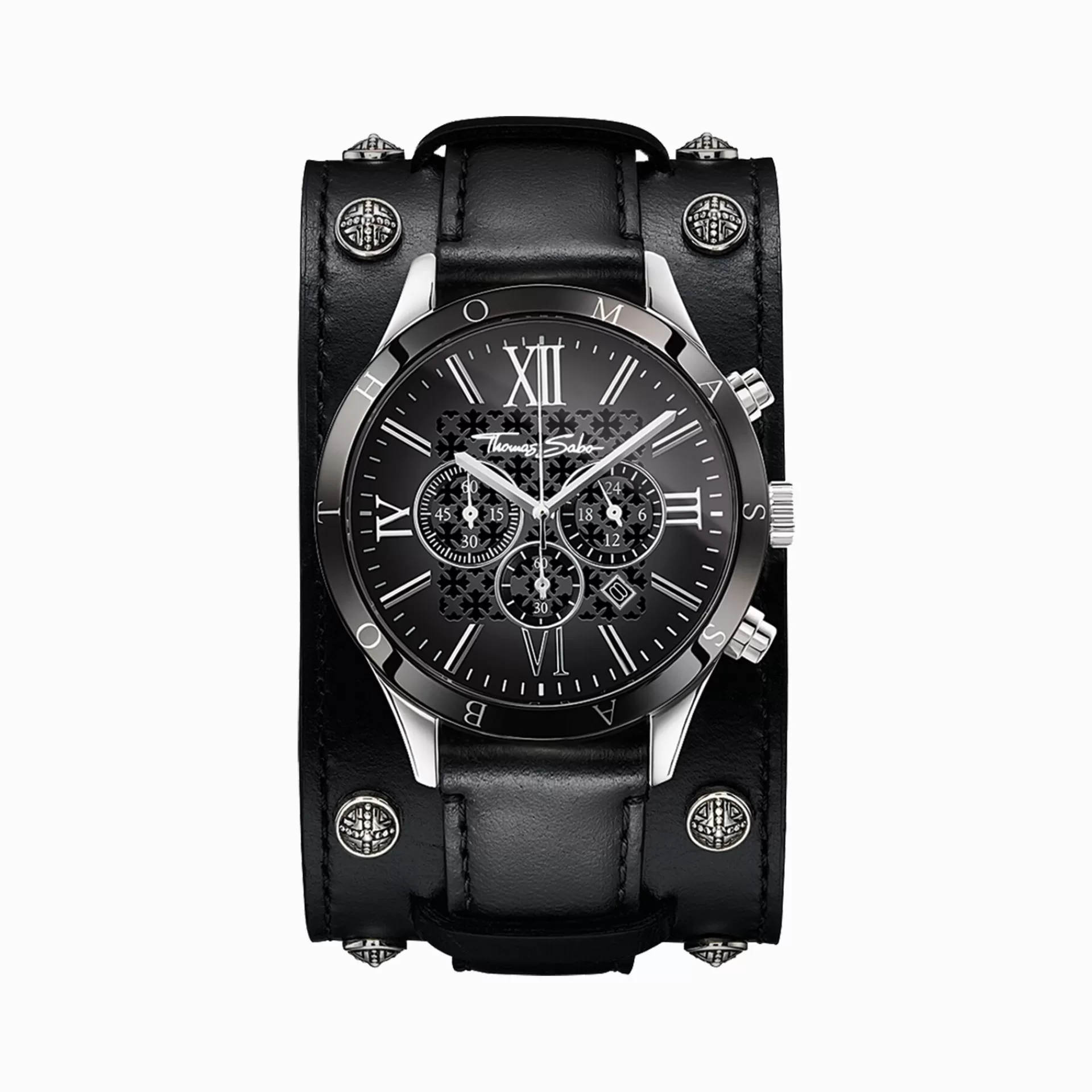 THOMAS SABO Klockor | Klockor för män<HERRKLOCKA REBEL ICON svart, silverfargad